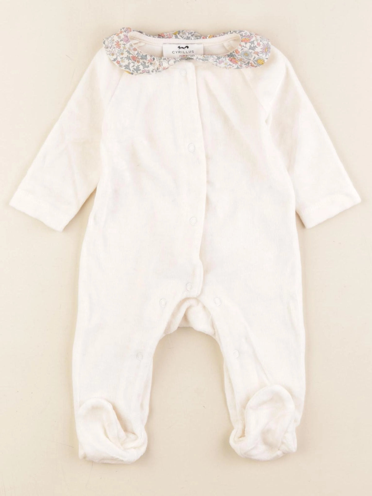 Cyrillus - pyjama velours rose - 1 mois