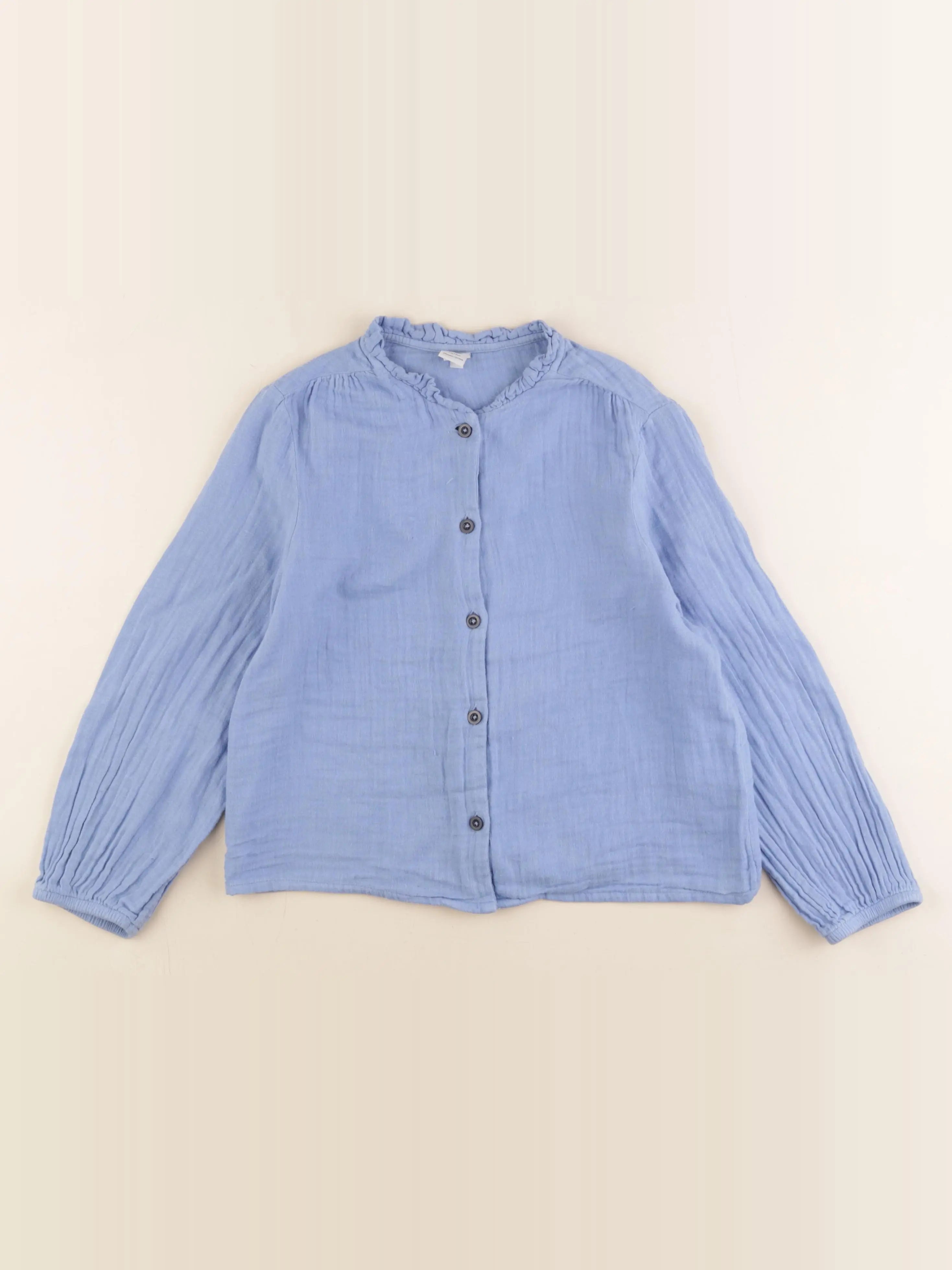 Petit Bateau - blouse bleu - 8 ans