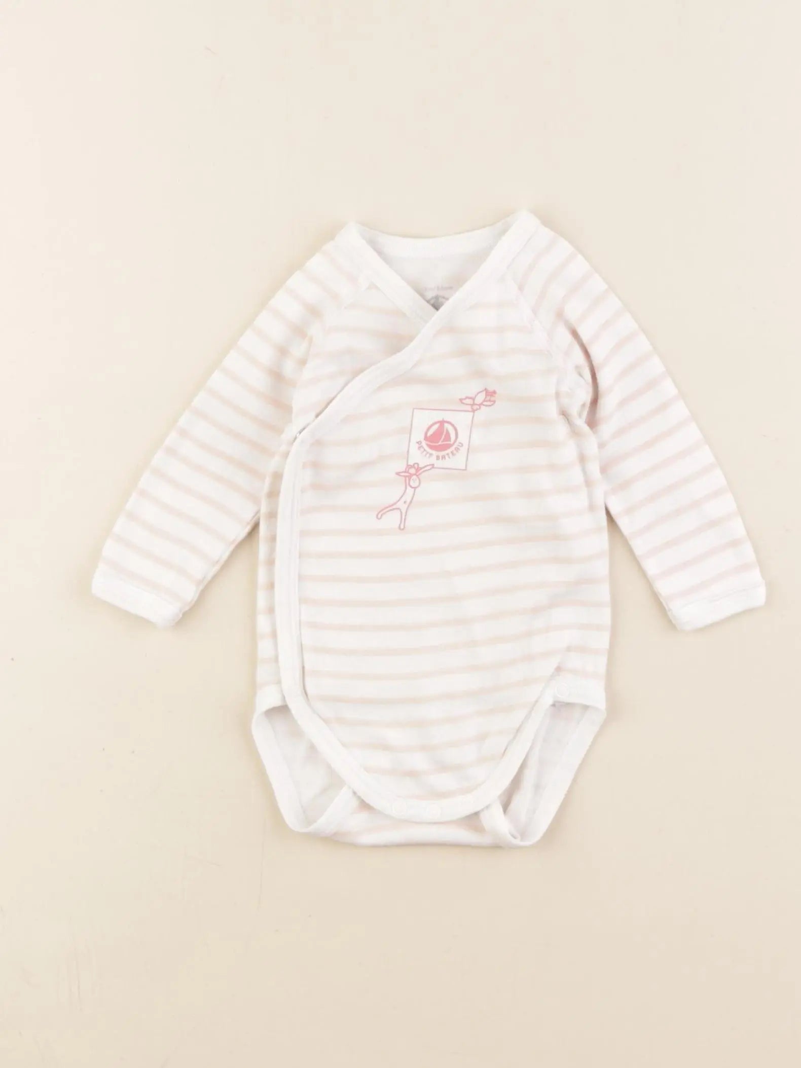 Petit Bateau - body rose - 3 mois