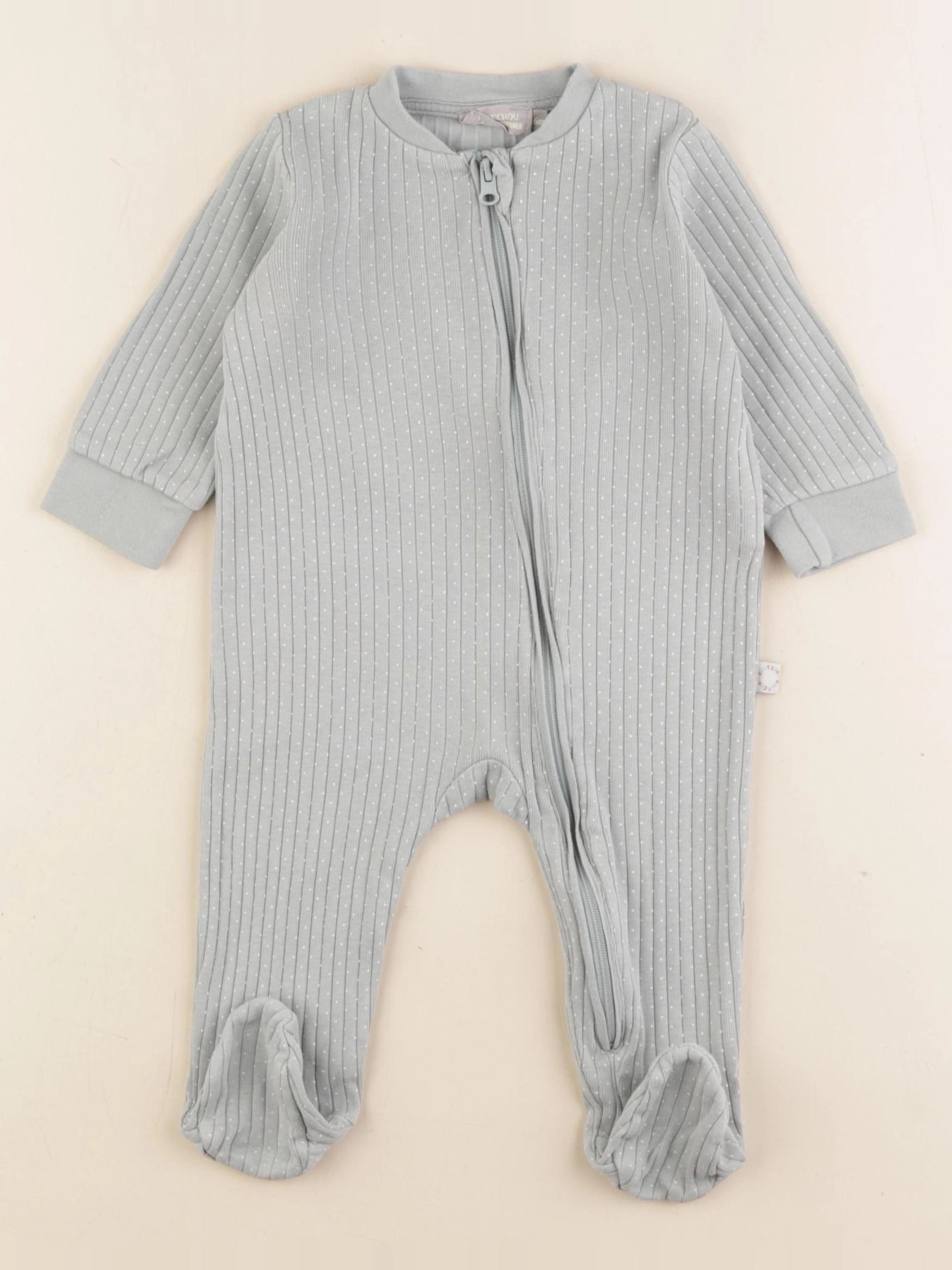 Boutchou - pyjama coton bleu - 6 mois