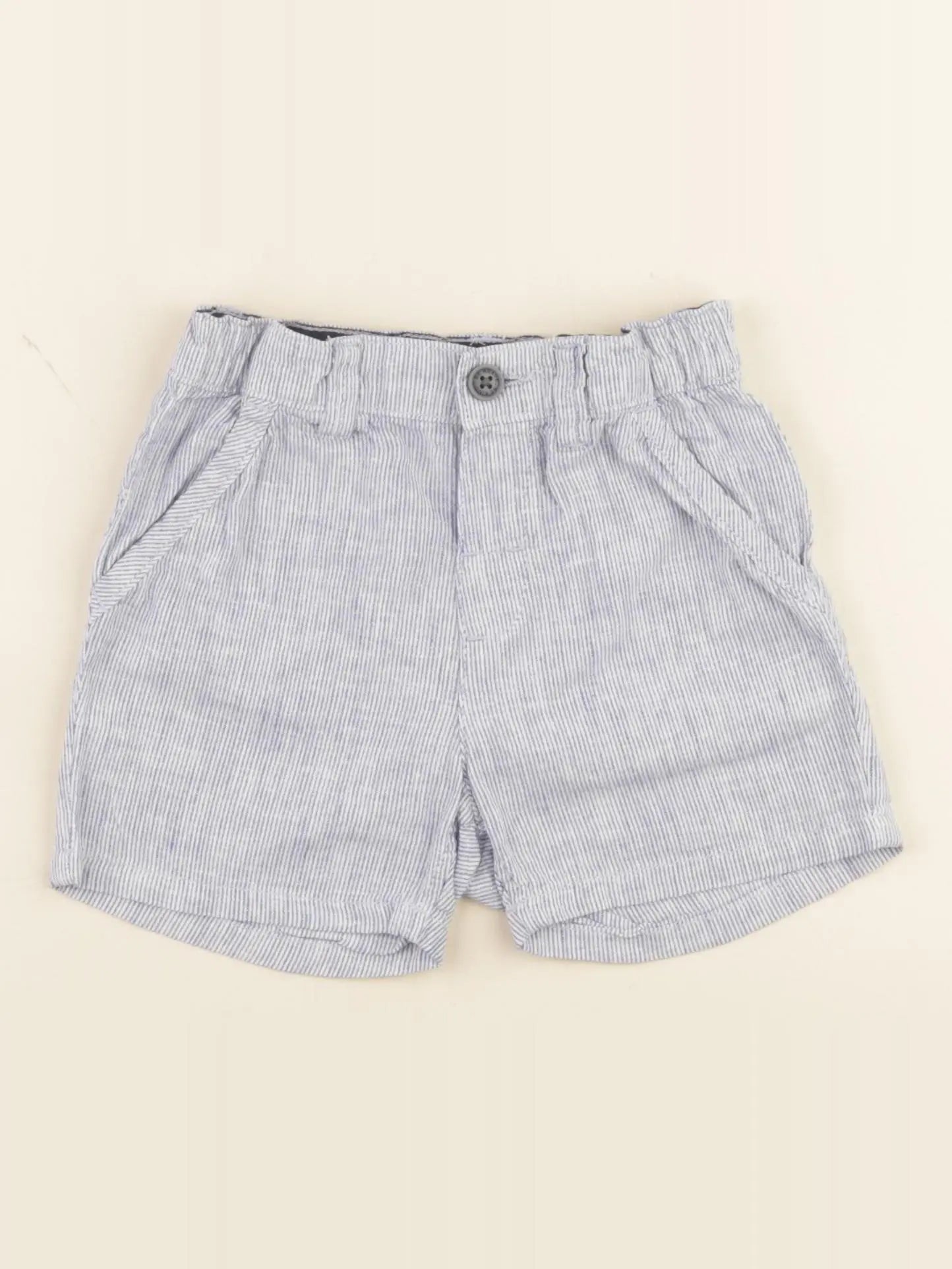 H&M - short bleu - 12/18 mois