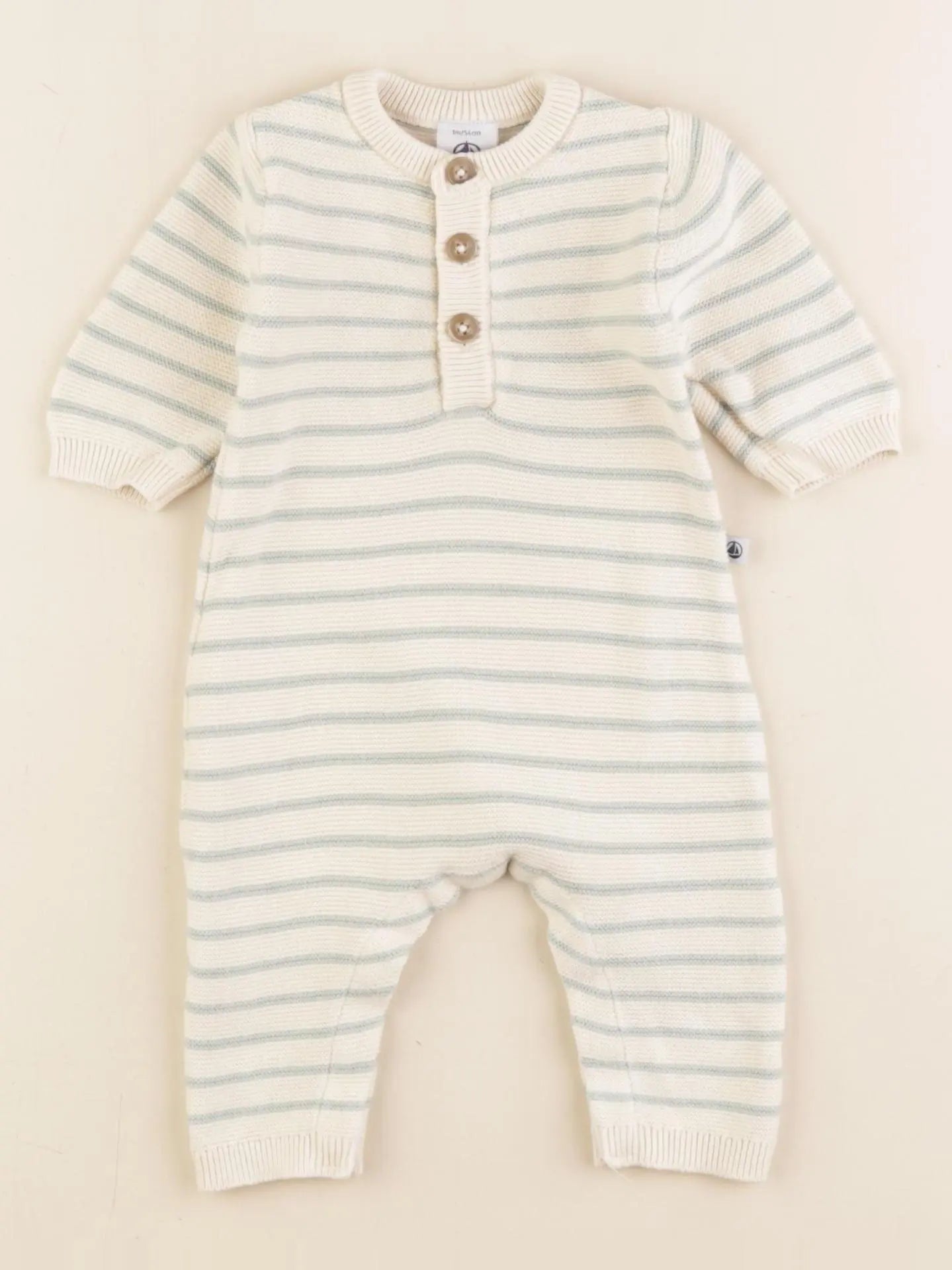 Petit Bateau - combinaison beige - 1 mois