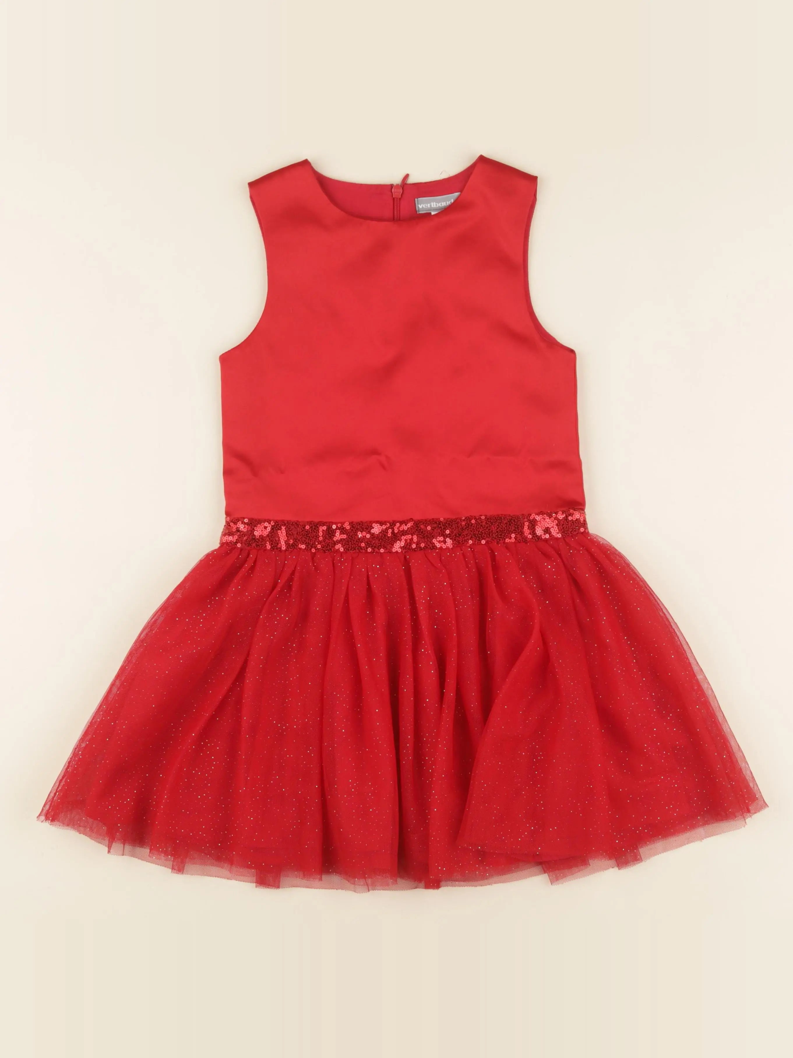 Vertbaudet - robe rouge - 6 ans