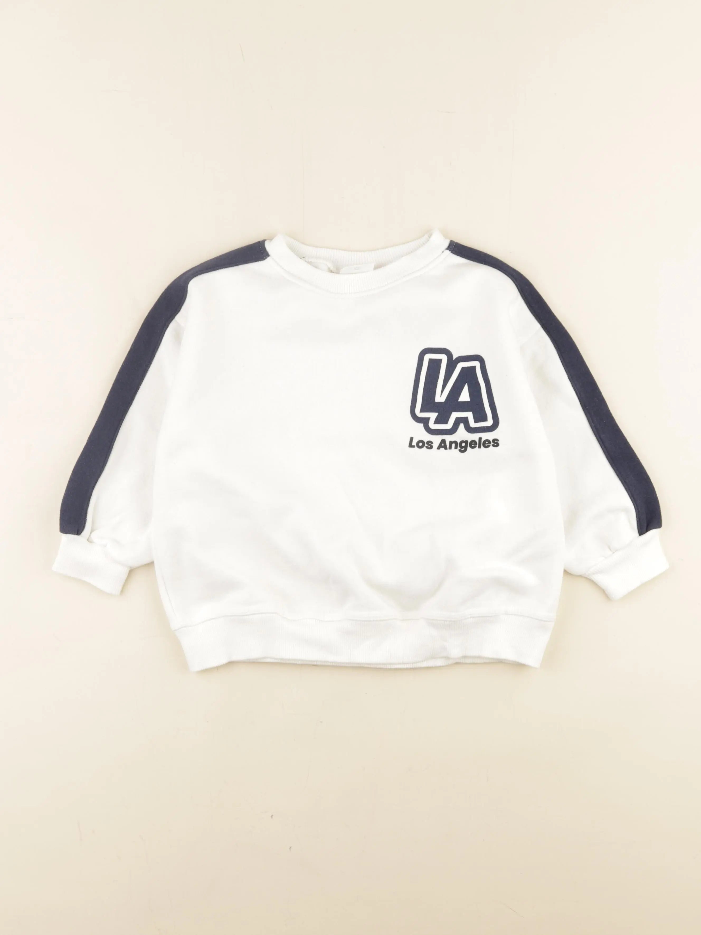 Zara - sweat imprimé au dos blanc - 3 ans