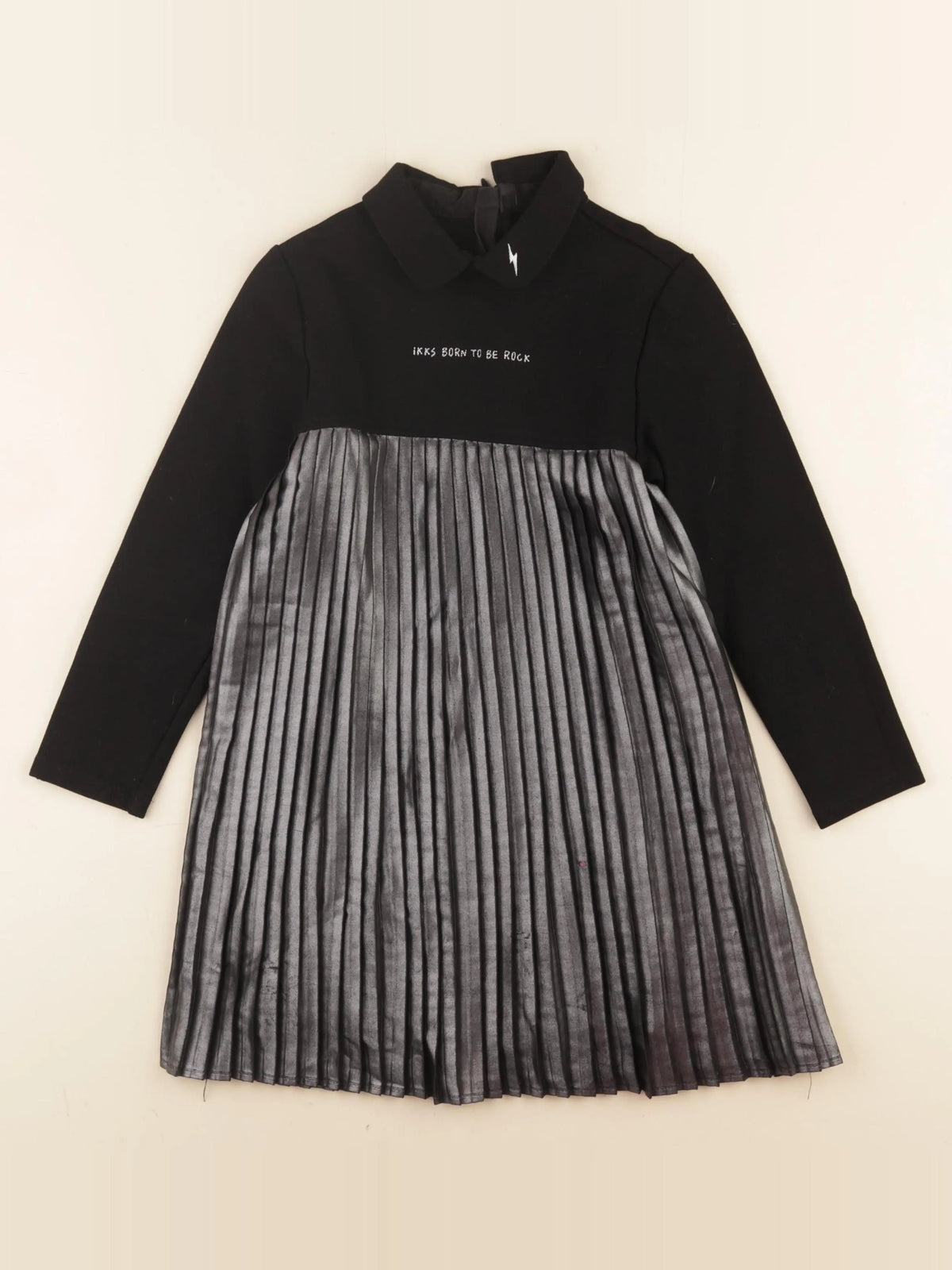 IKKS - robe noir, argent - 6 ans