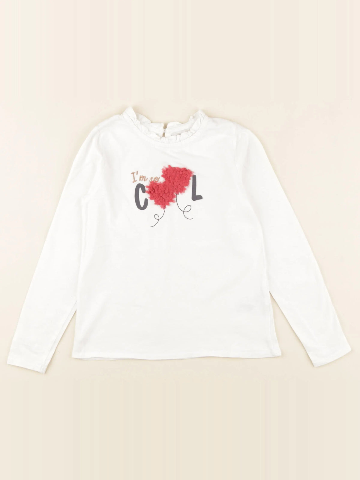 Vertbaudet - tee-shirt blanc - 8 ans