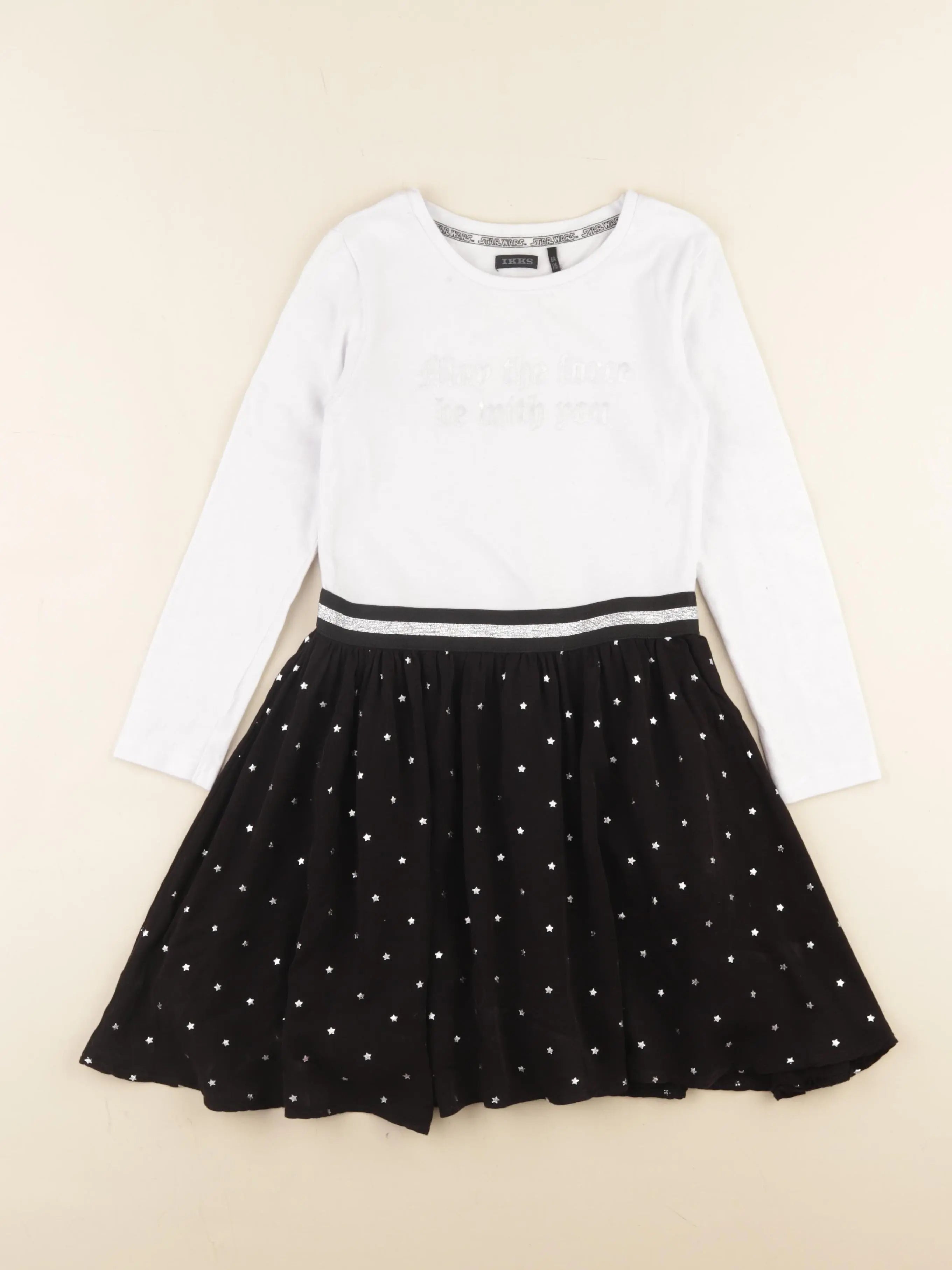 IKKS - robe blanc, noir - 6 ans