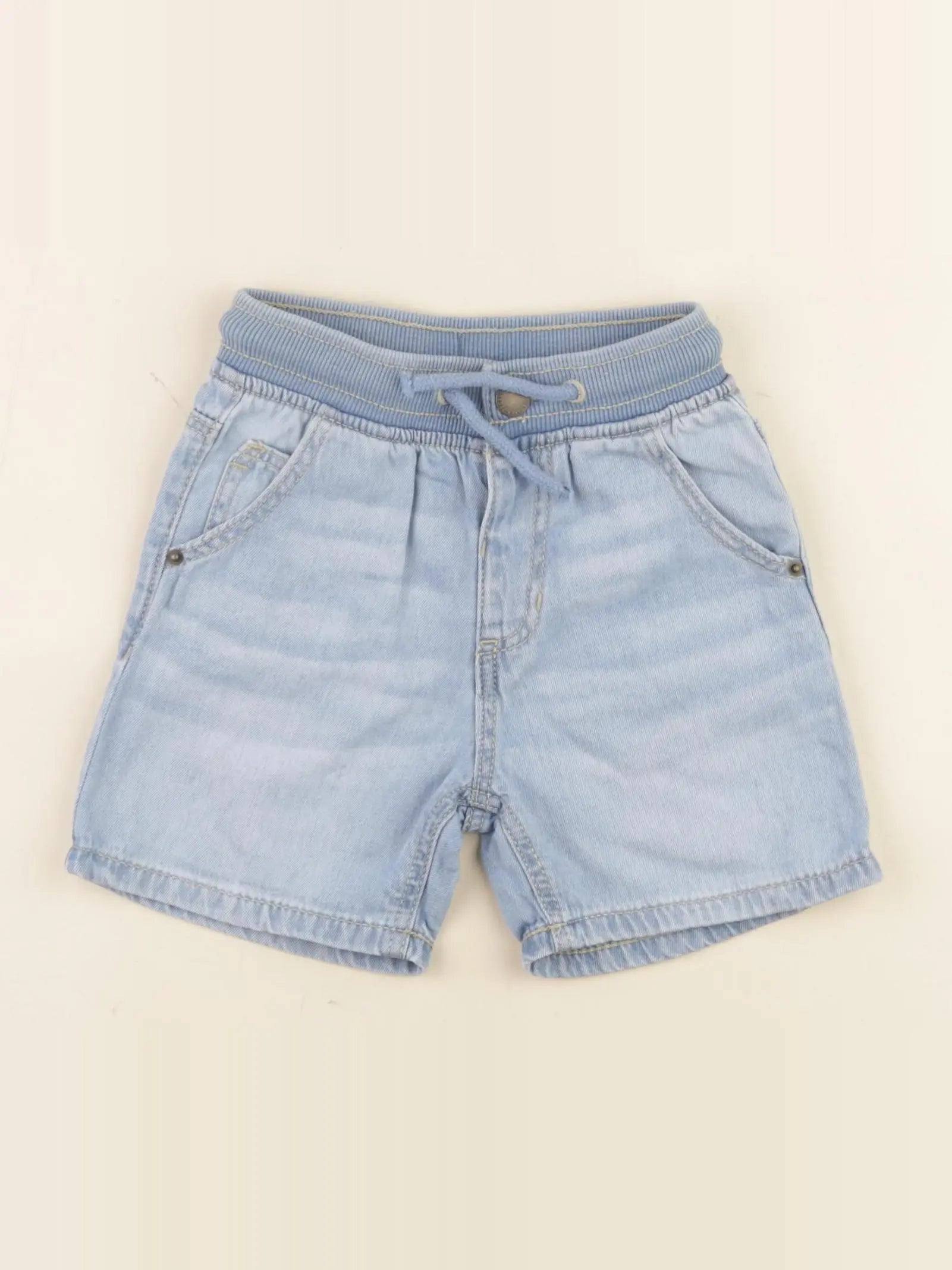 Zara - short bleu - 12/18 mois