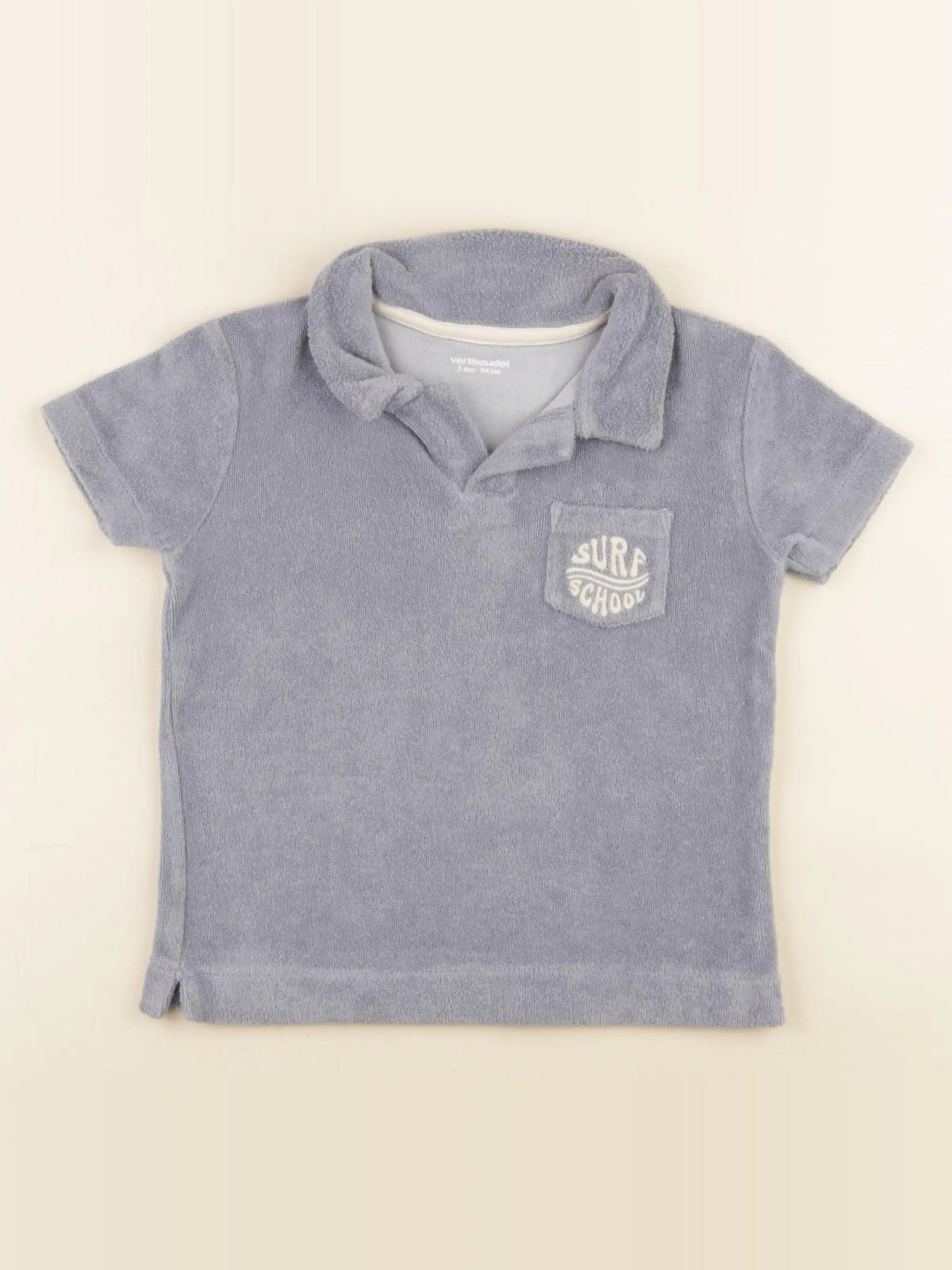 Vertbaudet - polo bleu - 3 ans