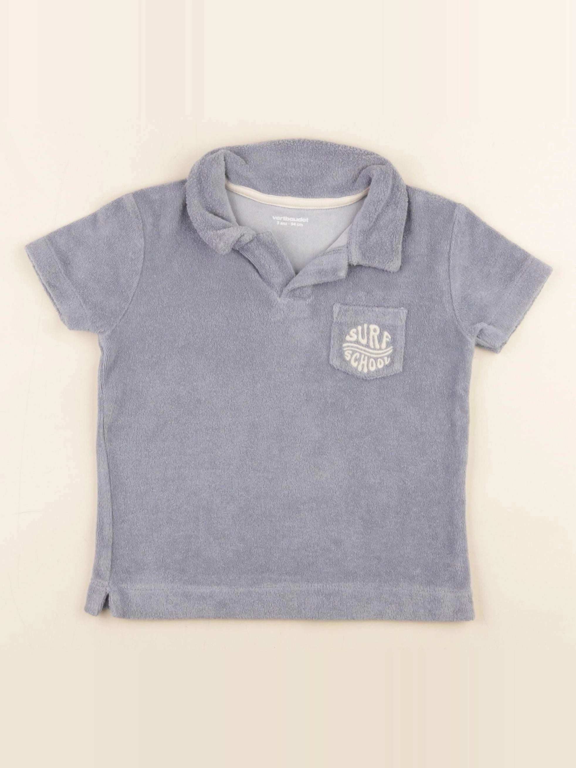 Vertbaudet - polo bleu - 3 ans