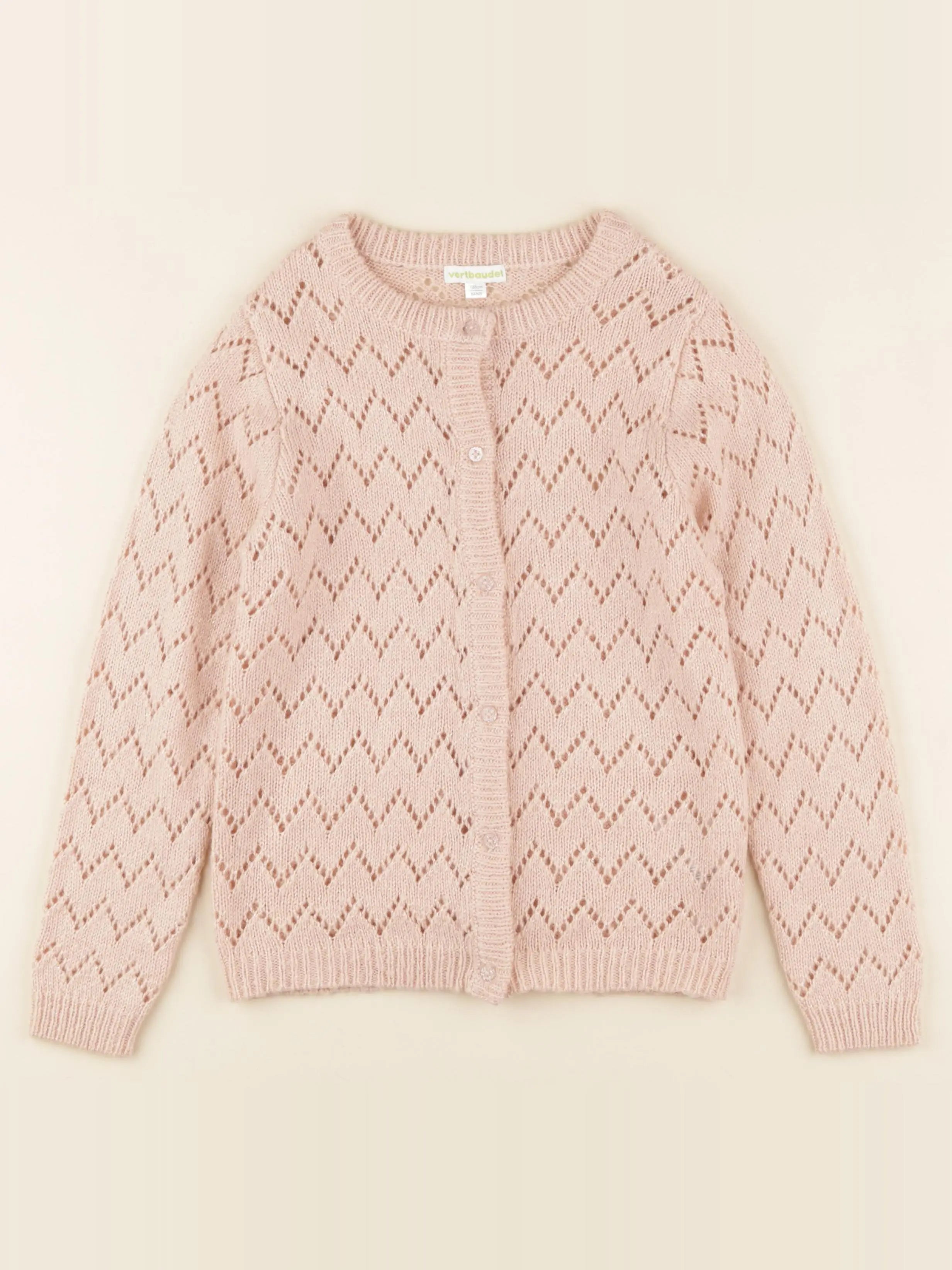 Vertbaudet - gilet rose - 8 ans