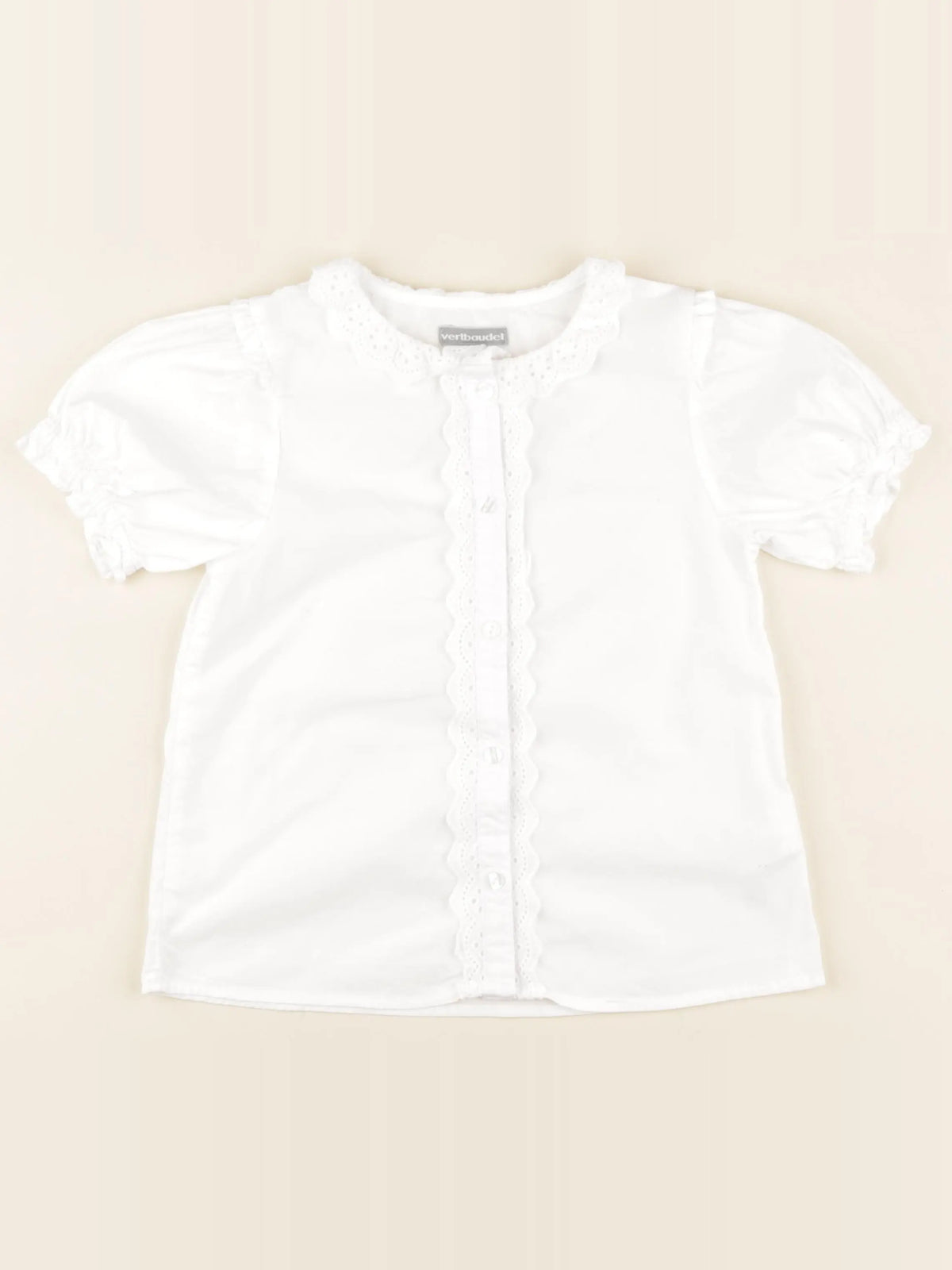 Vertbaudet - blouse blanc - 7 ans