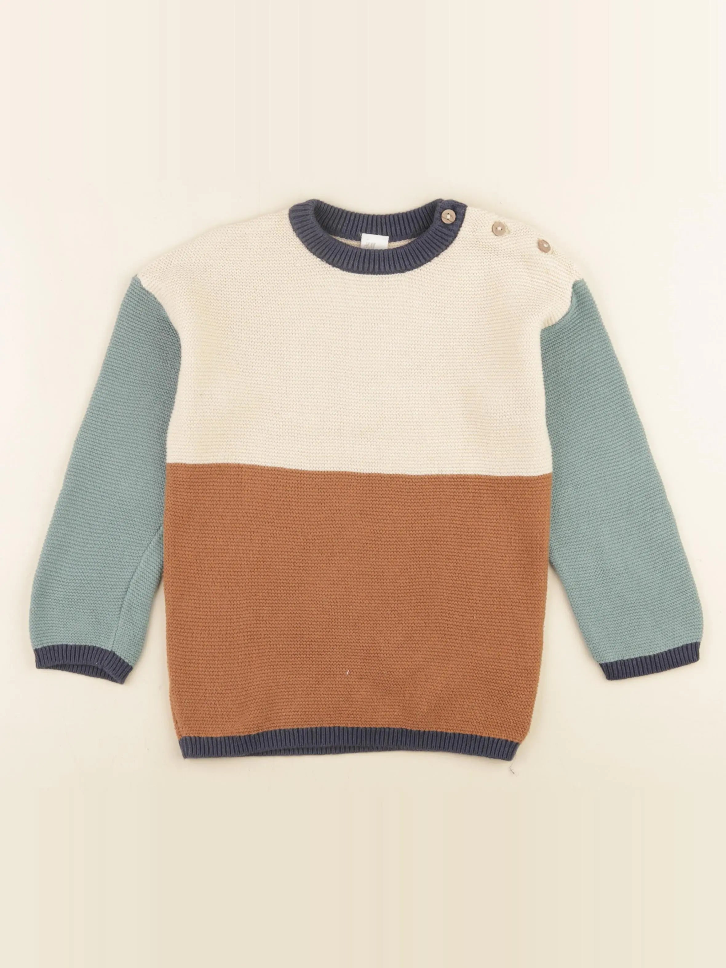 H&M - pull beige - 3/4 ans