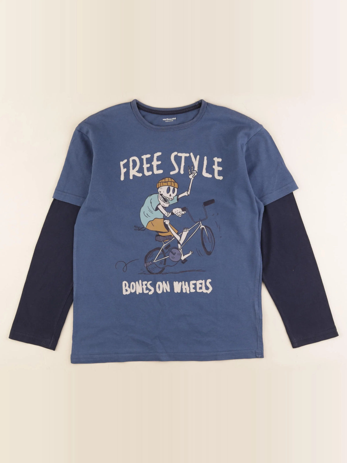 Vertbaudet - tee-shirt bleu - 12 ans