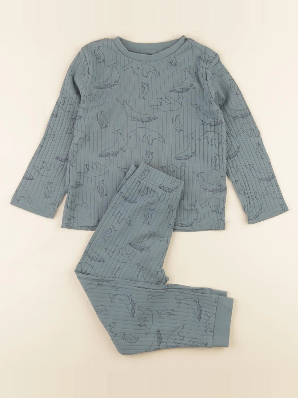 Vertbaudet - pyjama coton vert - 5 ans