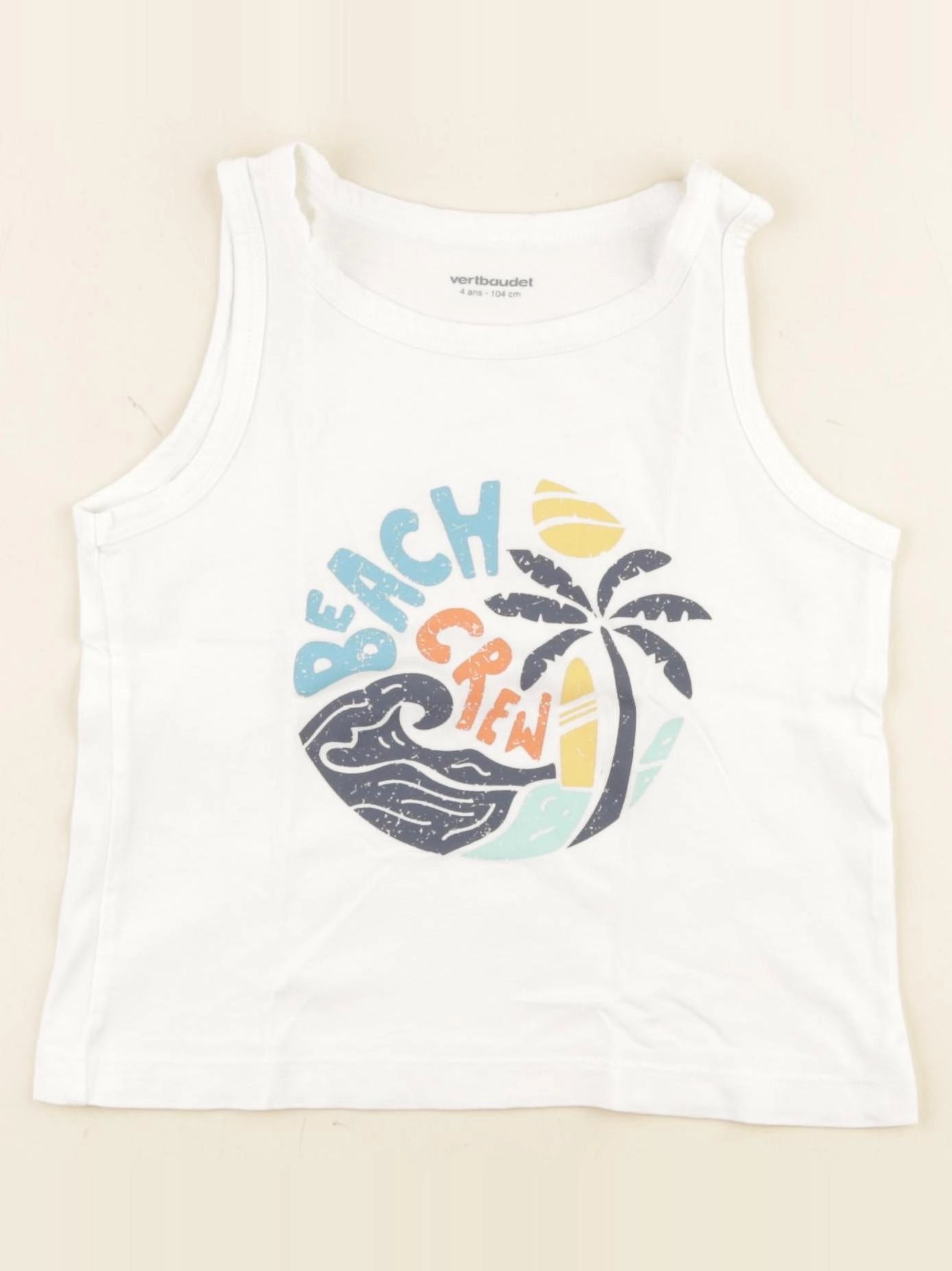 Vertbaudet - débardeur blanc - 4 ans