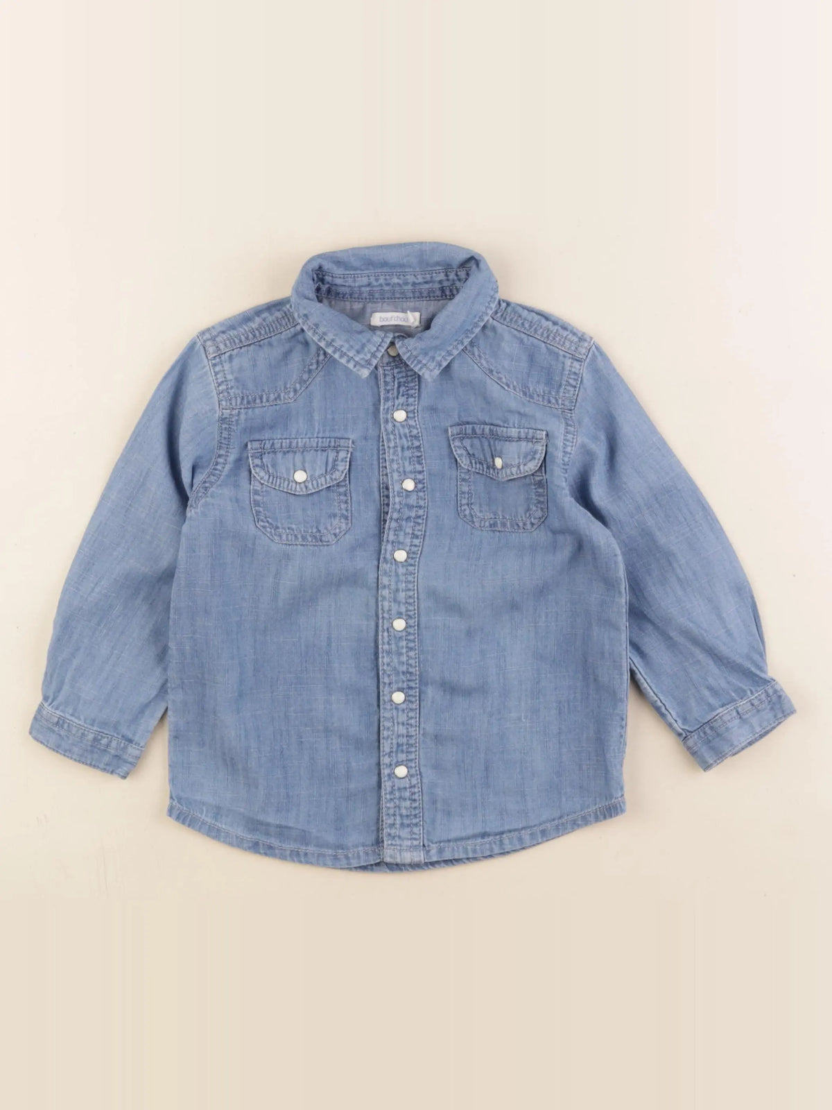 Boutchou - chemise bleu - 24 mois