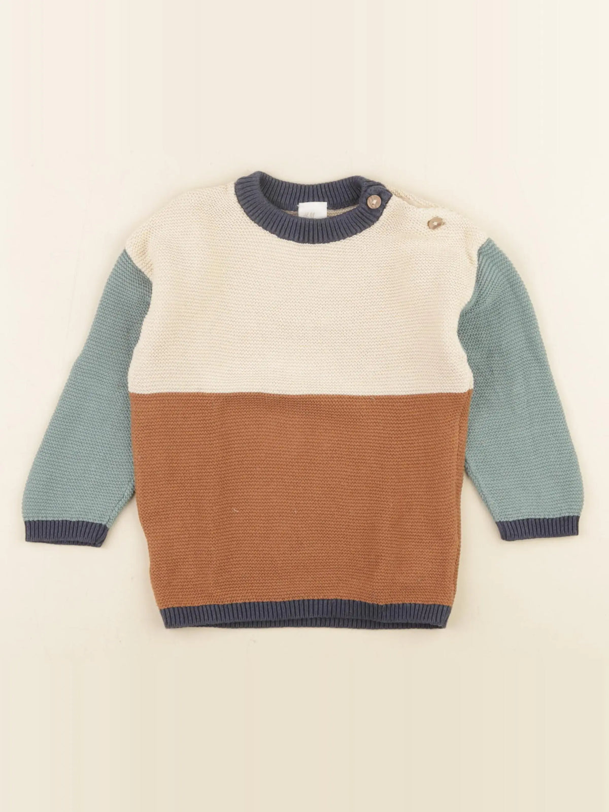 H&M - pull beige - 9/12 mois