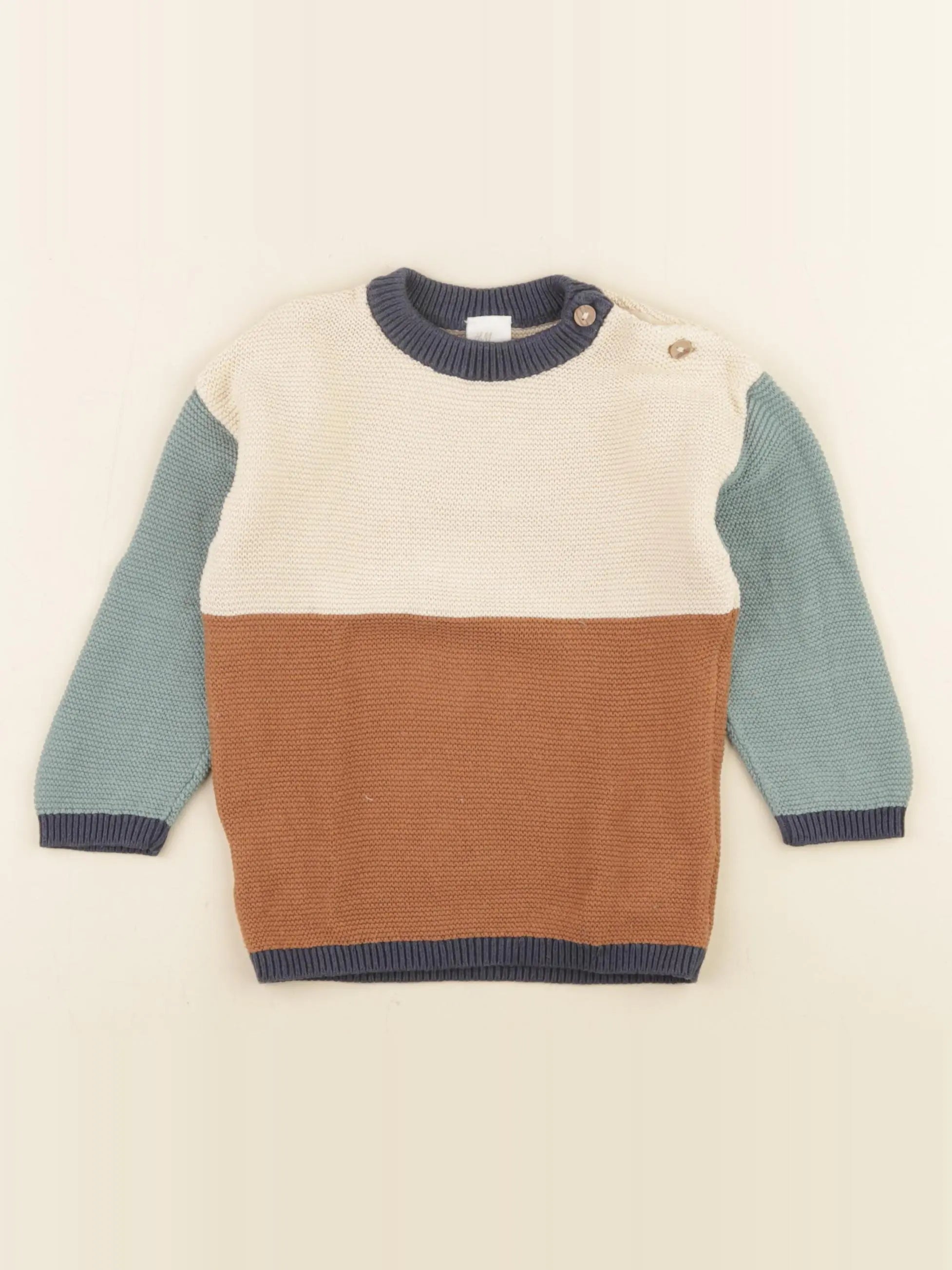 H&M - pull beige - 9/12 mois