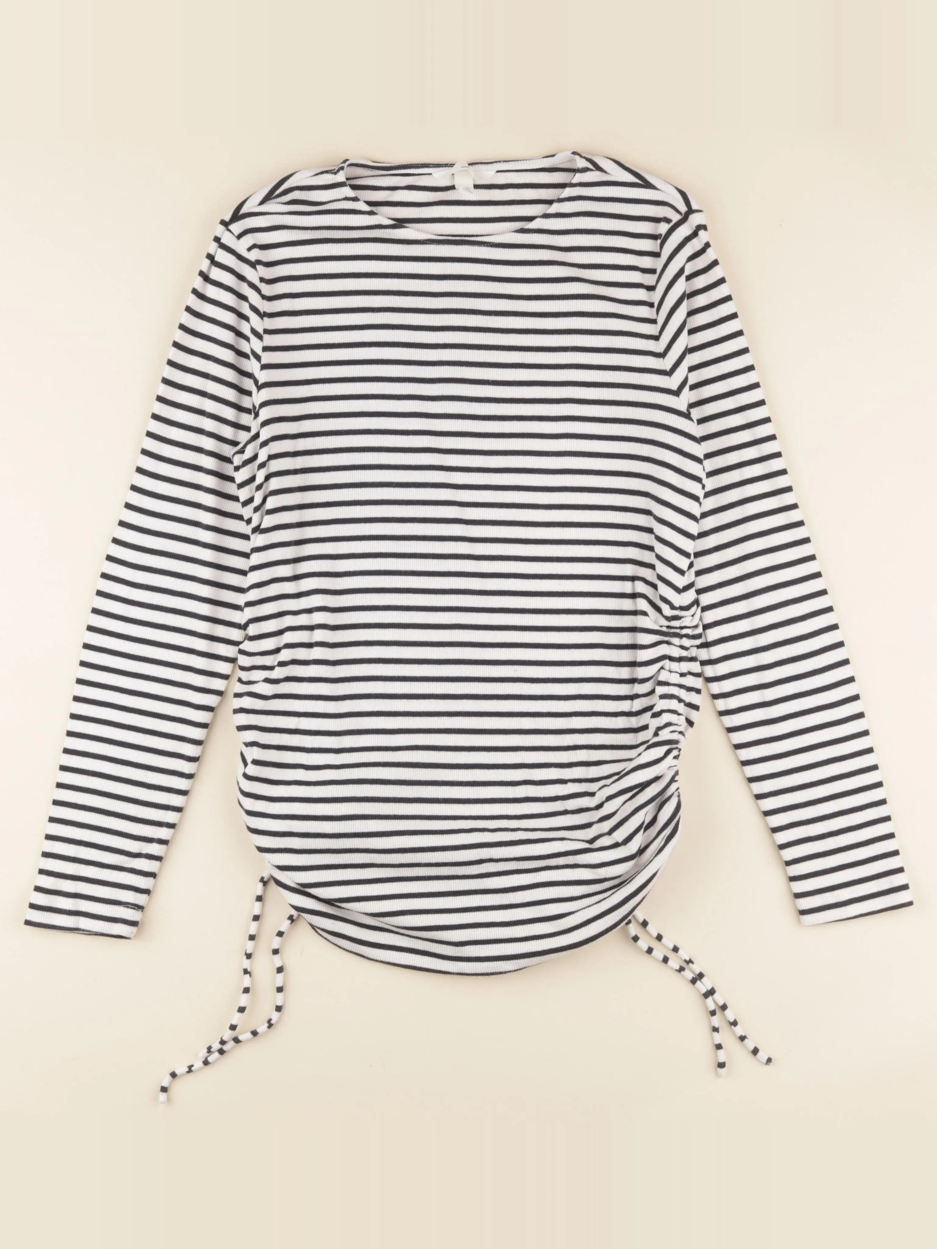 H&M - tee-shirt grossesse blanc, bleu - xl