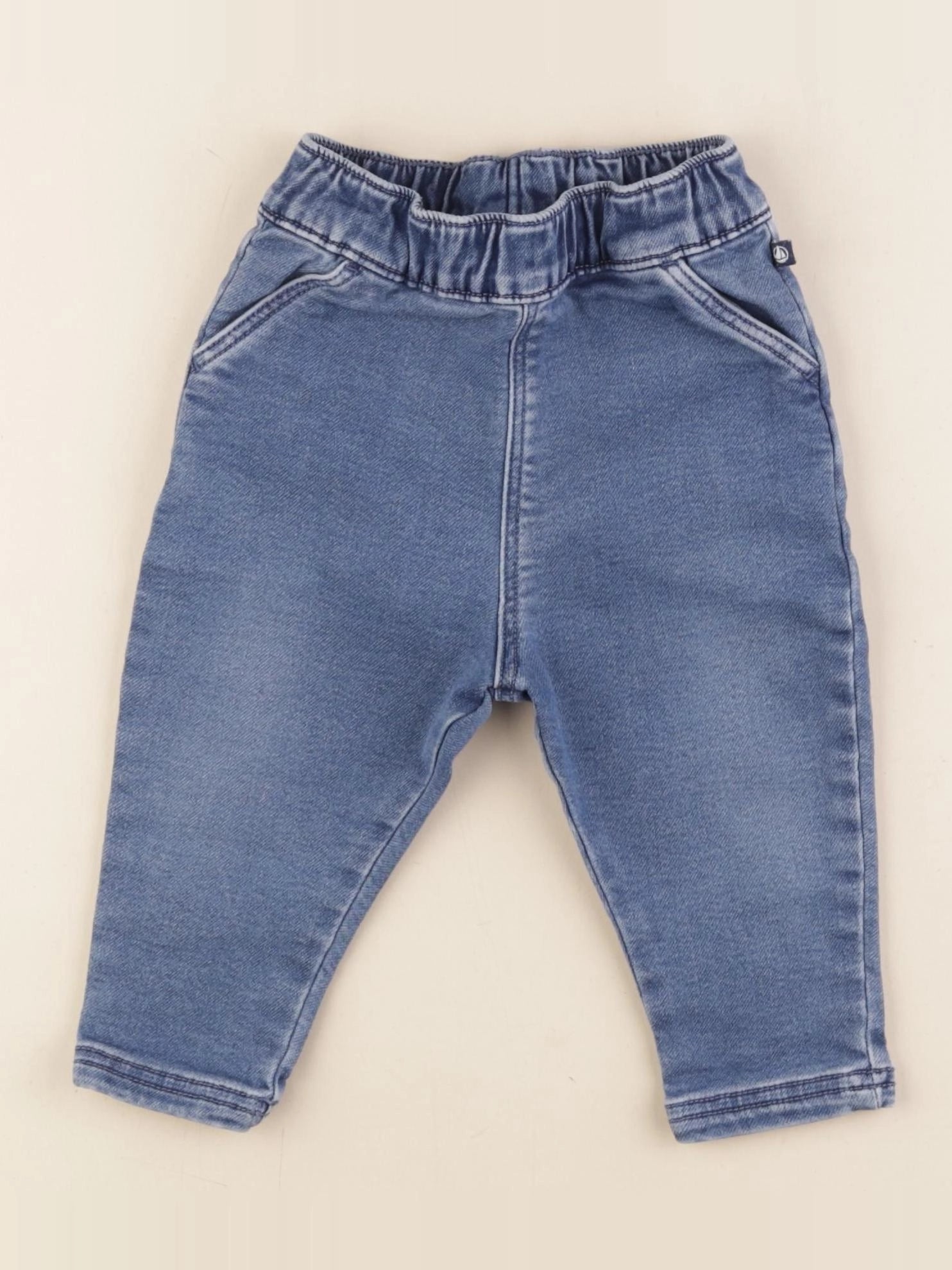 Petit Bateau - pantalon bleu - 12 mois