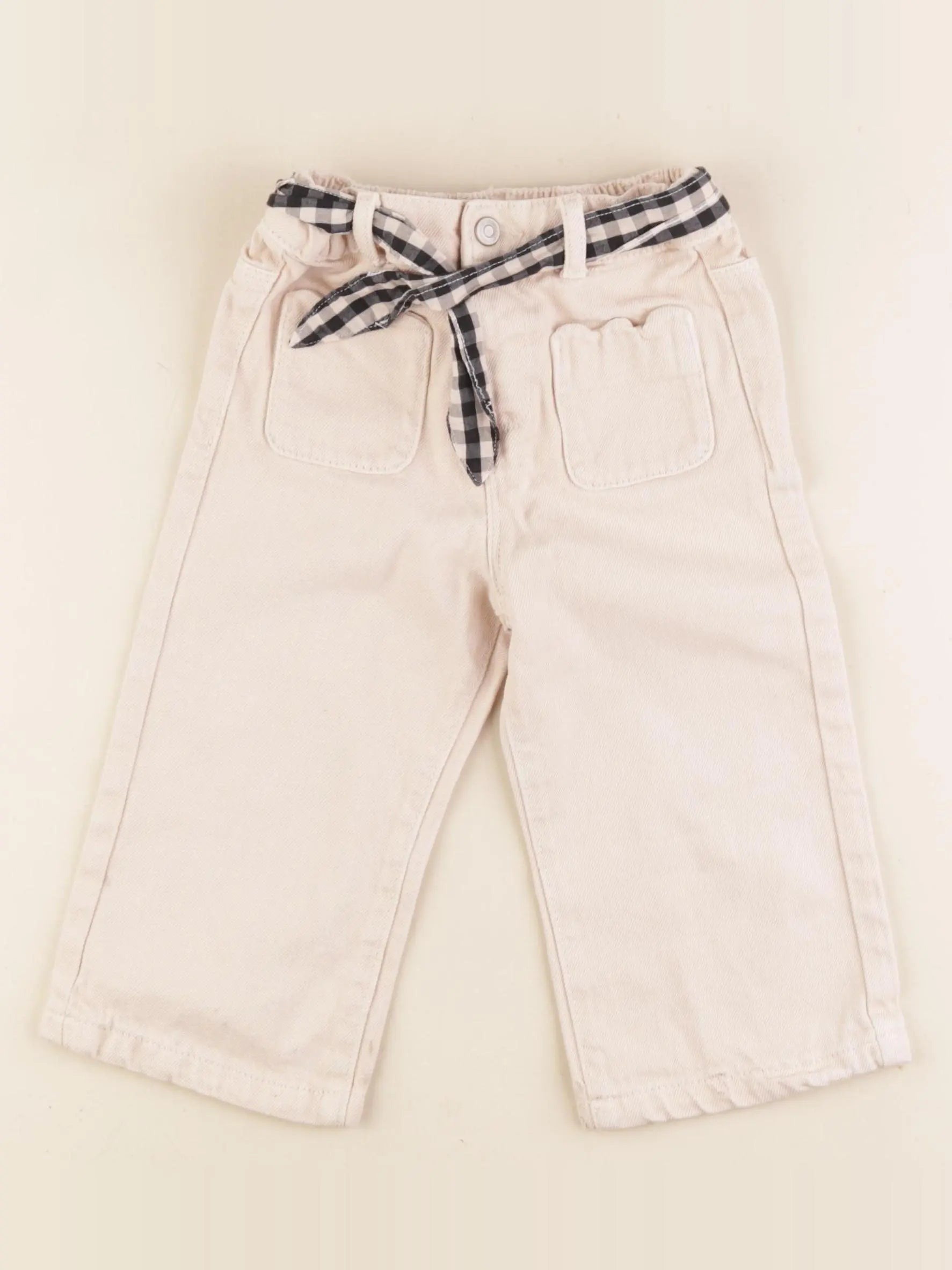 Vertbaudet - jean beige - 24 mois