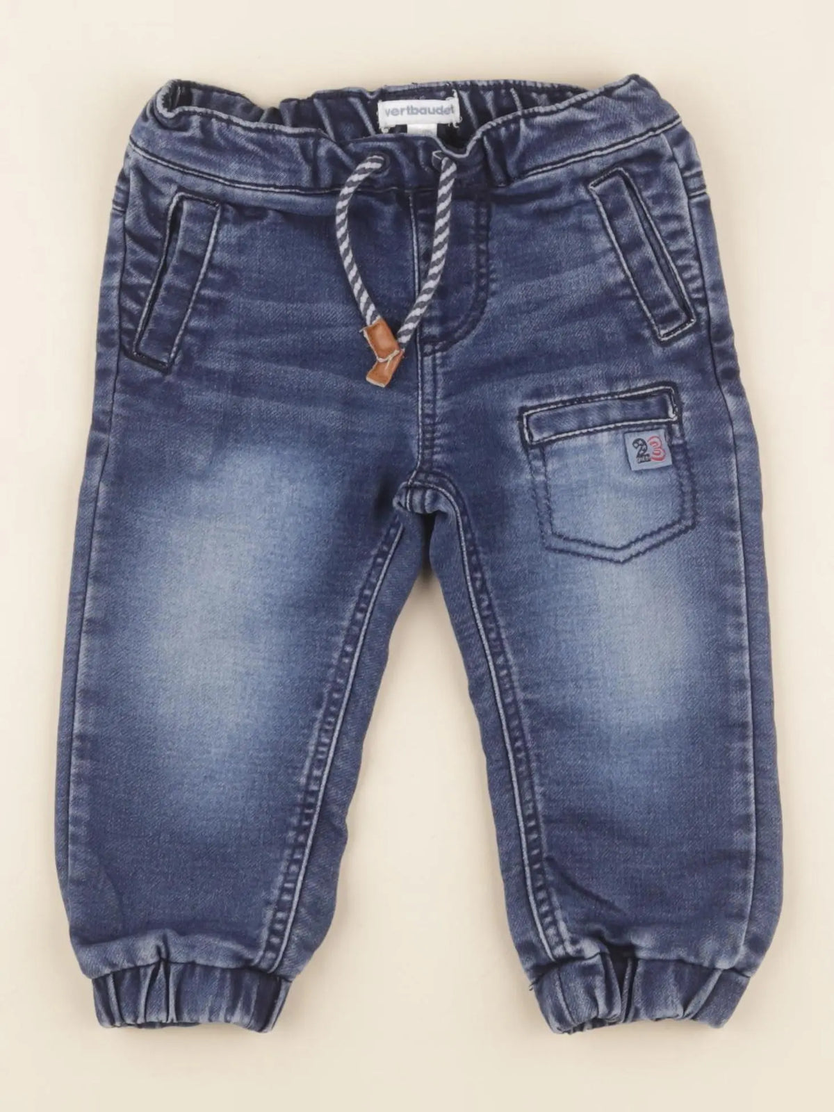 Vertbaudet - pantalon bleu - 18 mois