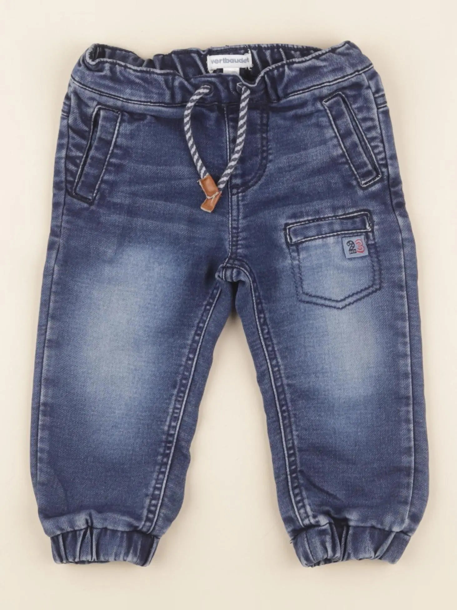 Vertbaudet - pantalon bleu - 18 mois