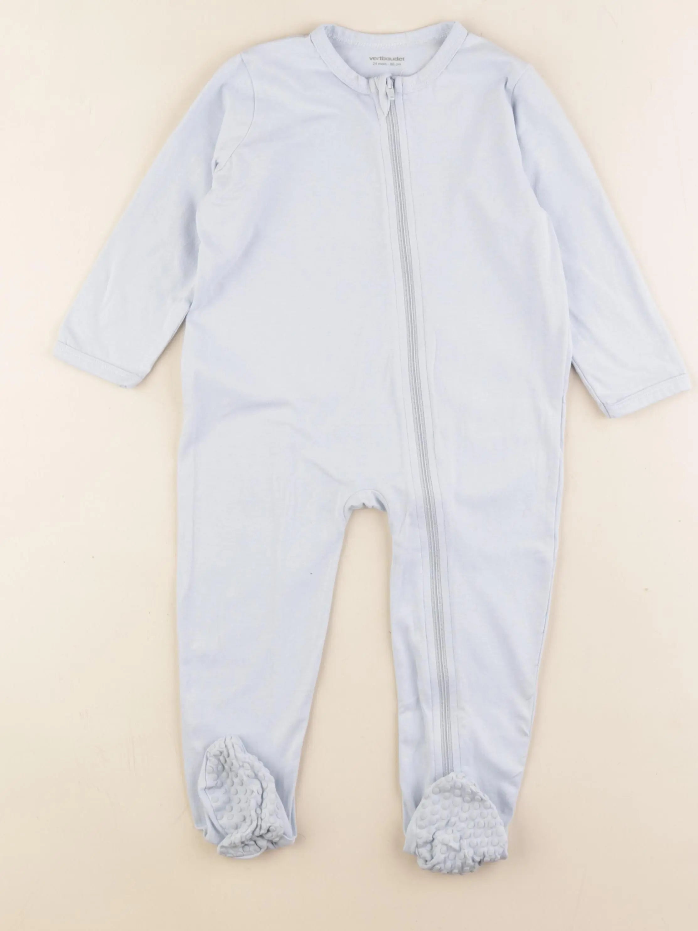 Vertbaudet - pyjama coton bleu - 24 mois