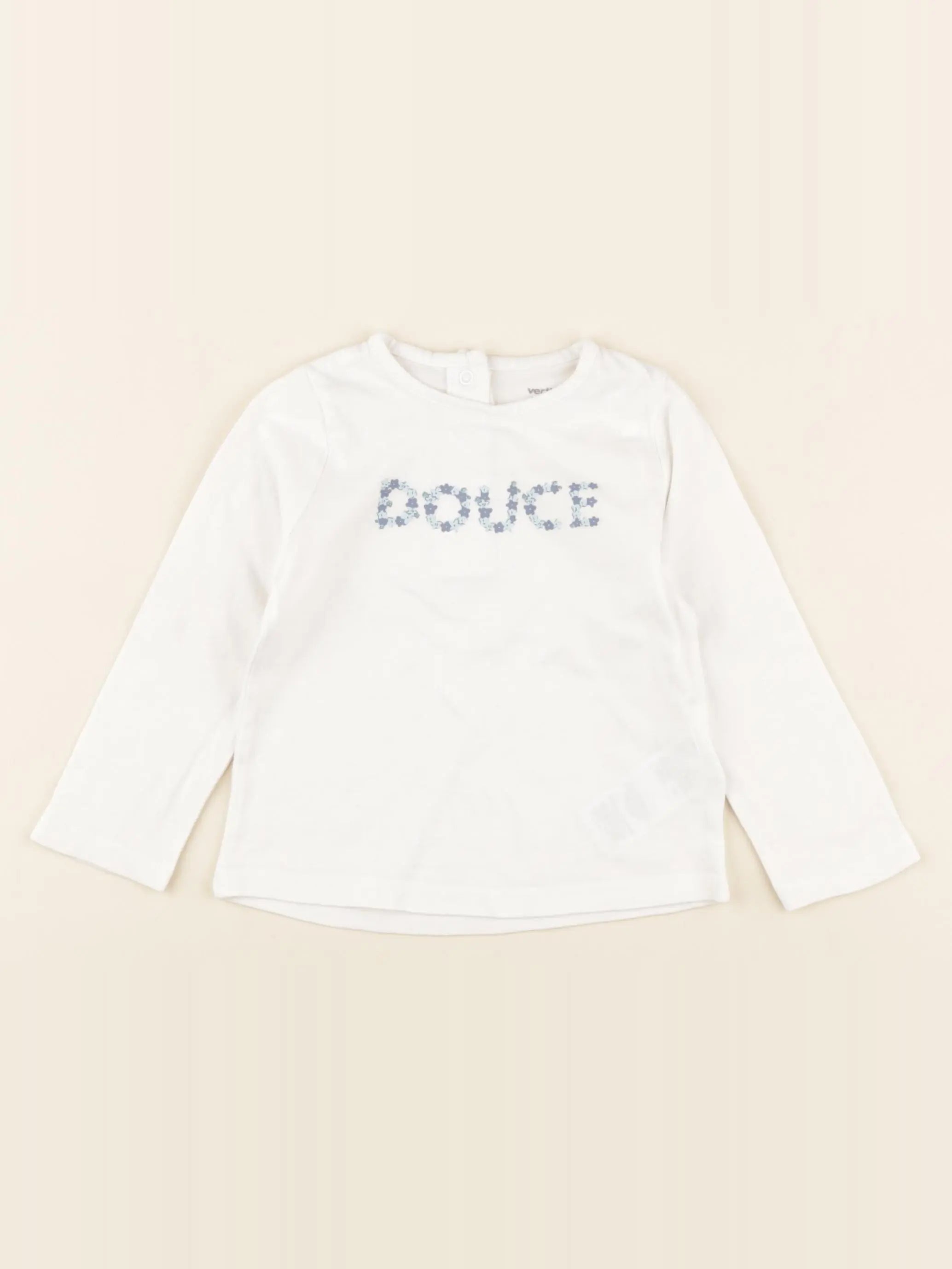 Vertbaudet - tee-shirt blanc - 12 mois