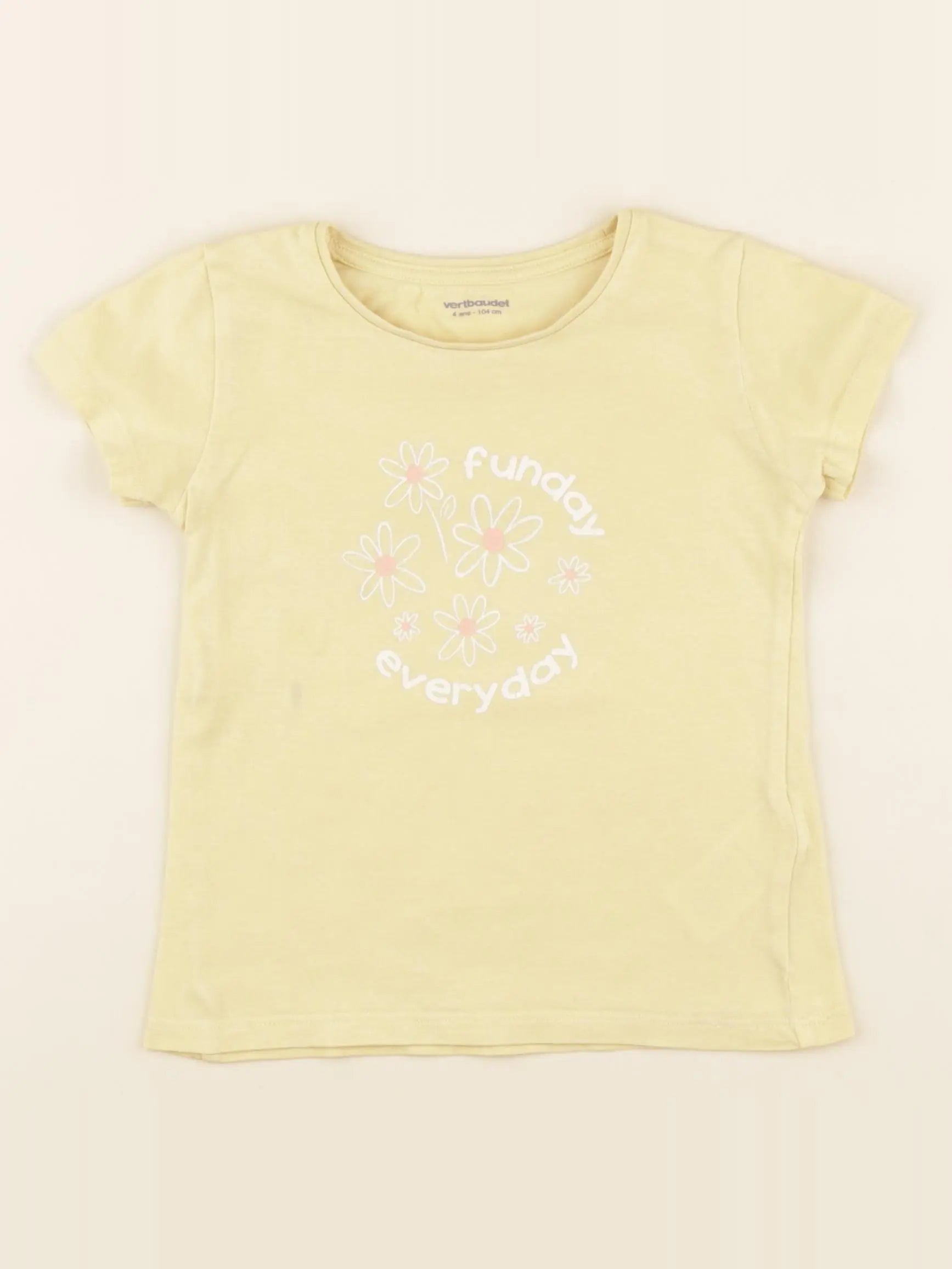 Vertbaudet - tee-shirt jaune - 18 mois