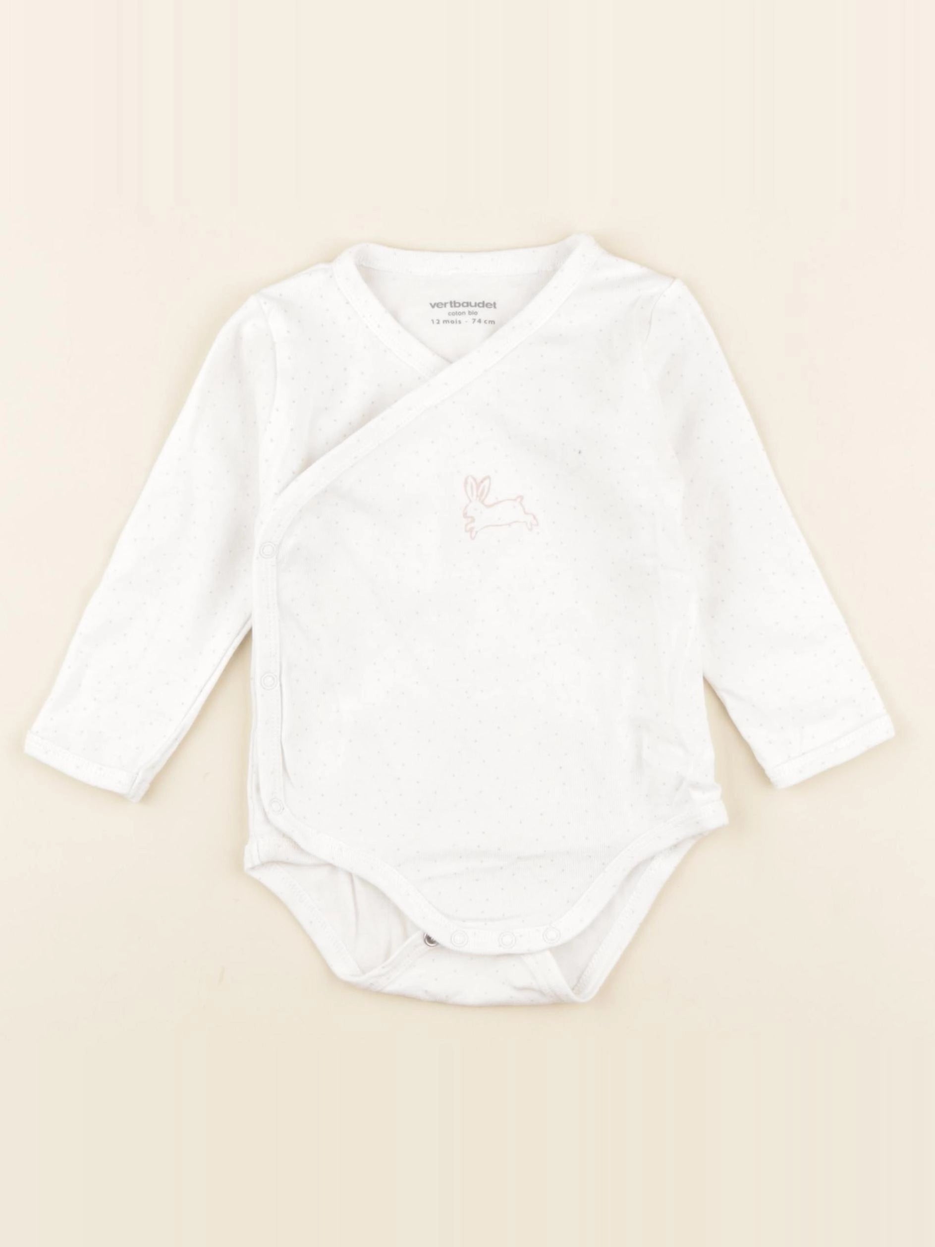 Vertbaudet - body blanc - 12 mois