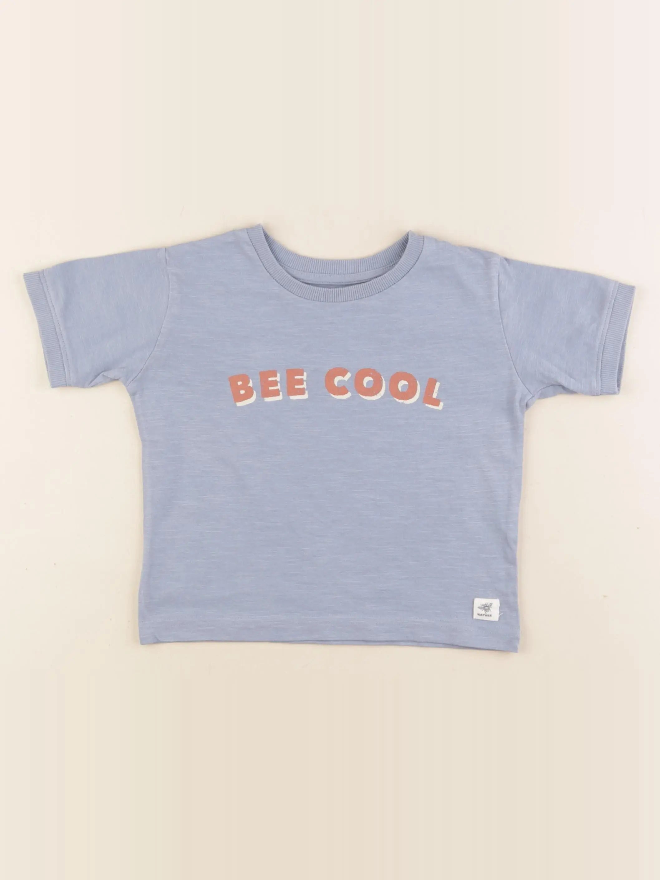 Vertbaudet - tee-shirt bleu - 2 ans