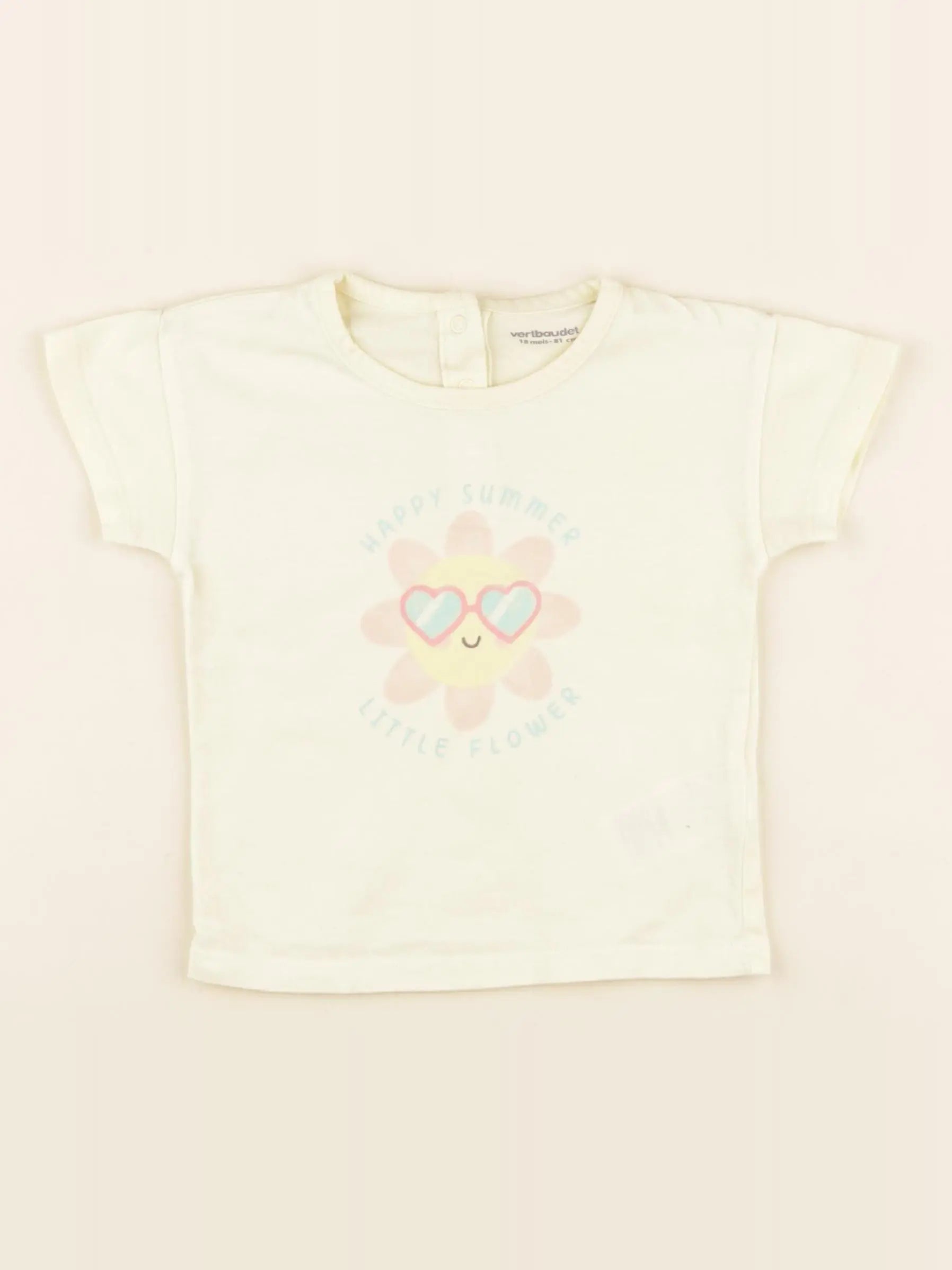 Vertbaudet - tee-shirt jaune - 4 ans