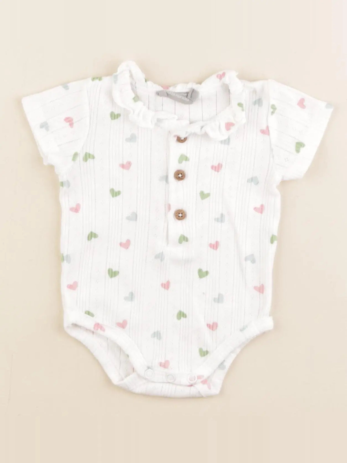 Boutchou - body à col blanc - 3 mois