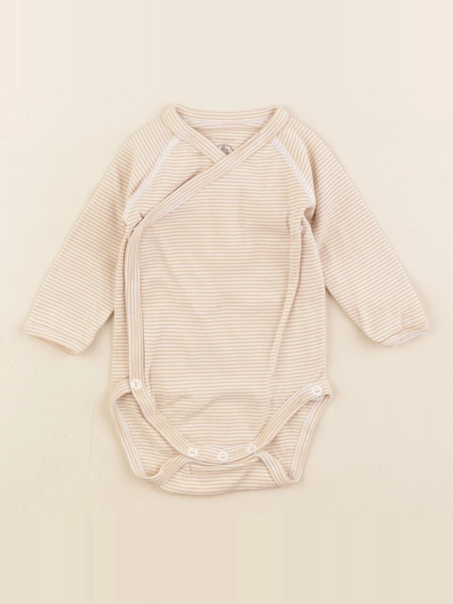 Petit Bateau - body beige - 3 mois