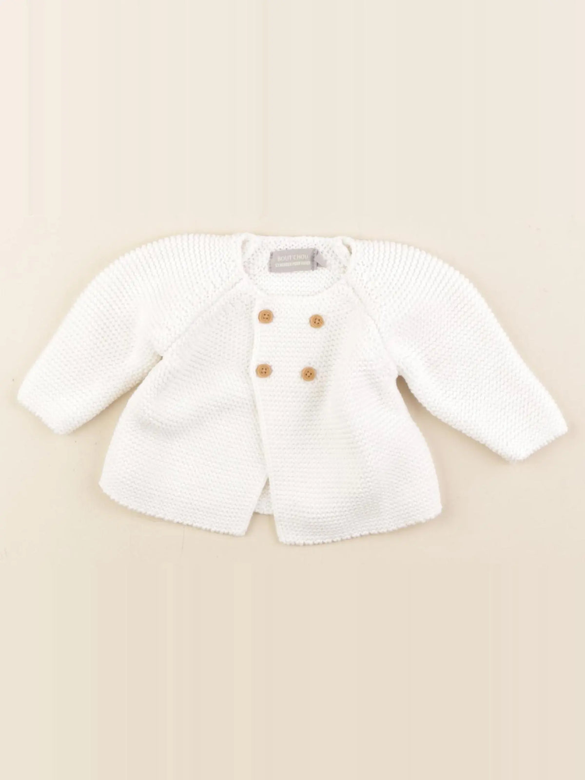 Boutchou - gilet blanc - 1 mois