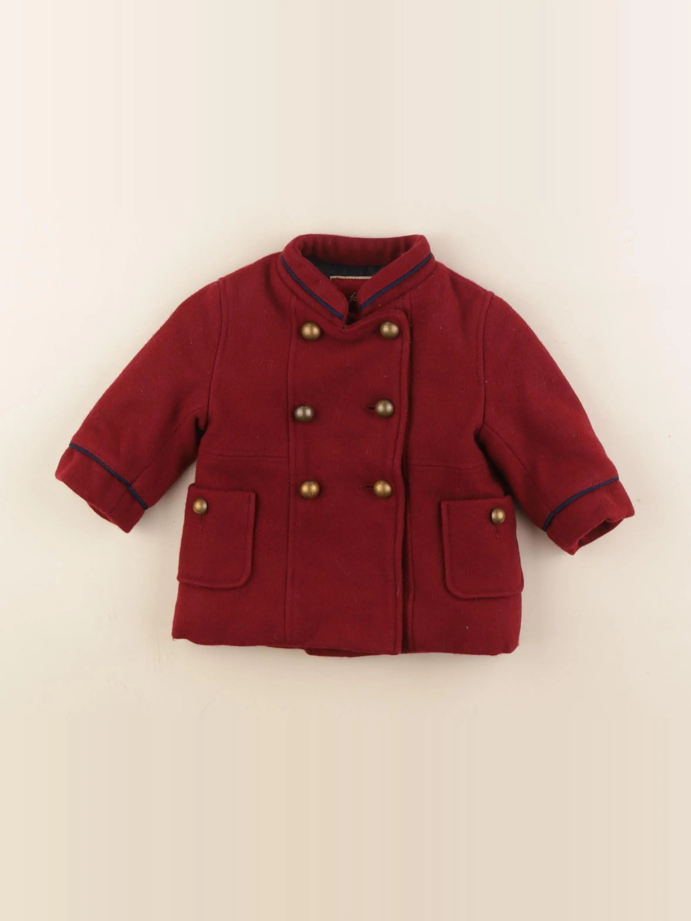 Jacadi - manteau rouge - 6 mois