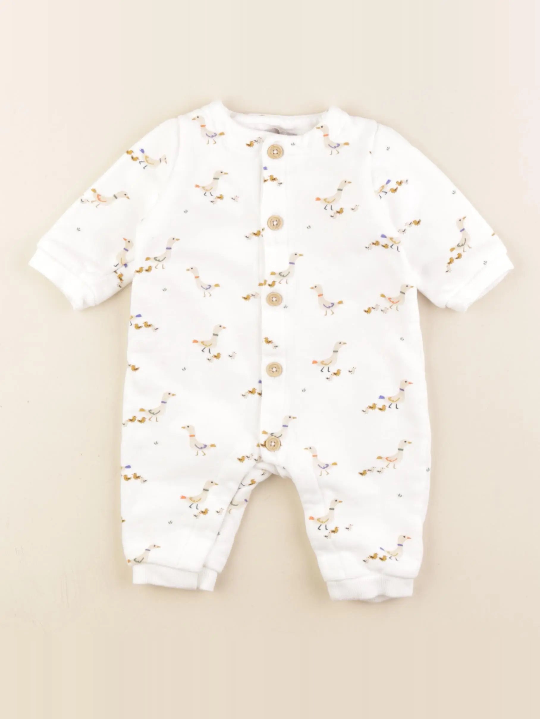 Boutchou - combinaison coton blanc - 3 mois