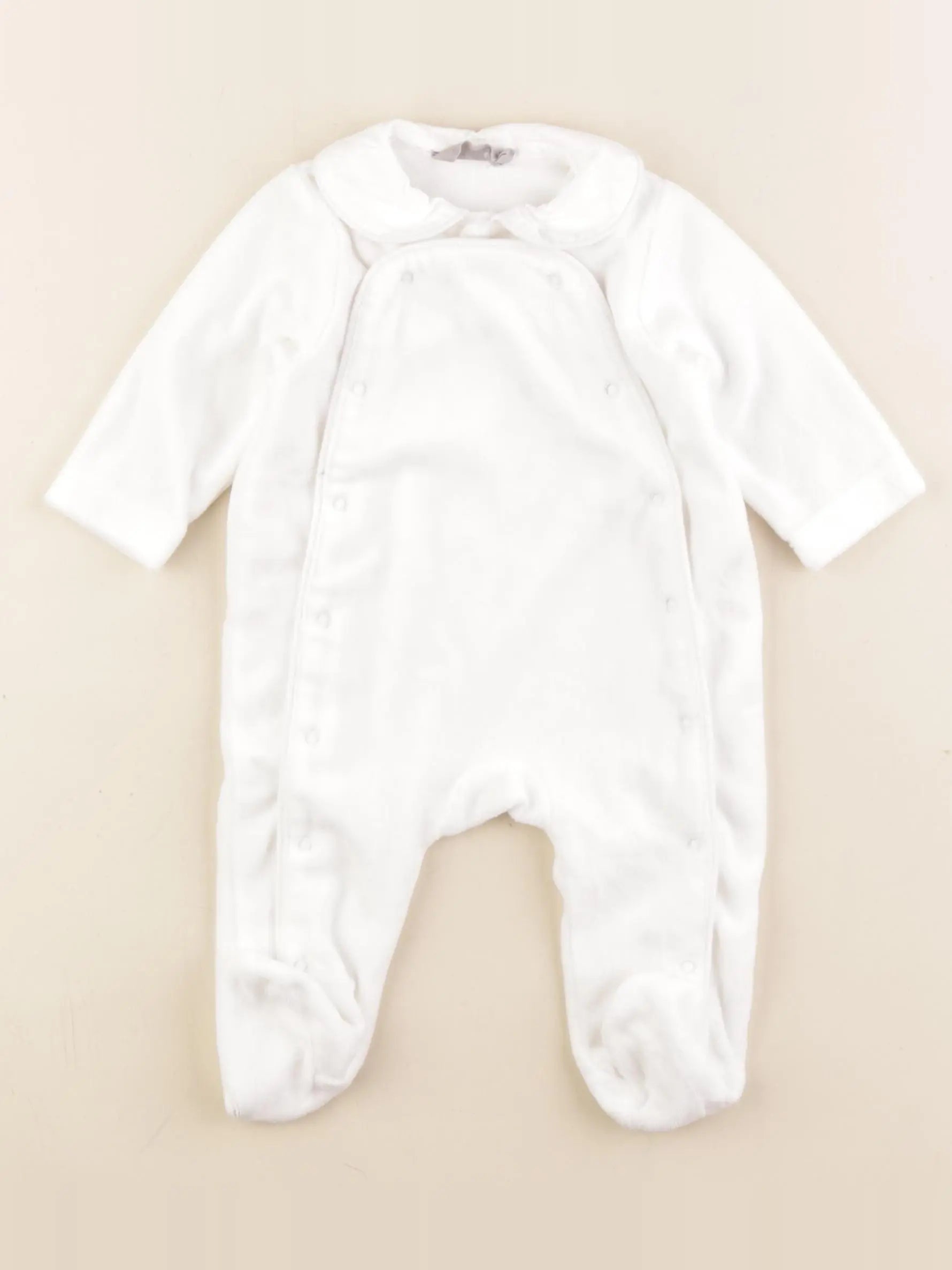 Boutchou - pyjama velours blanc - 3 mois