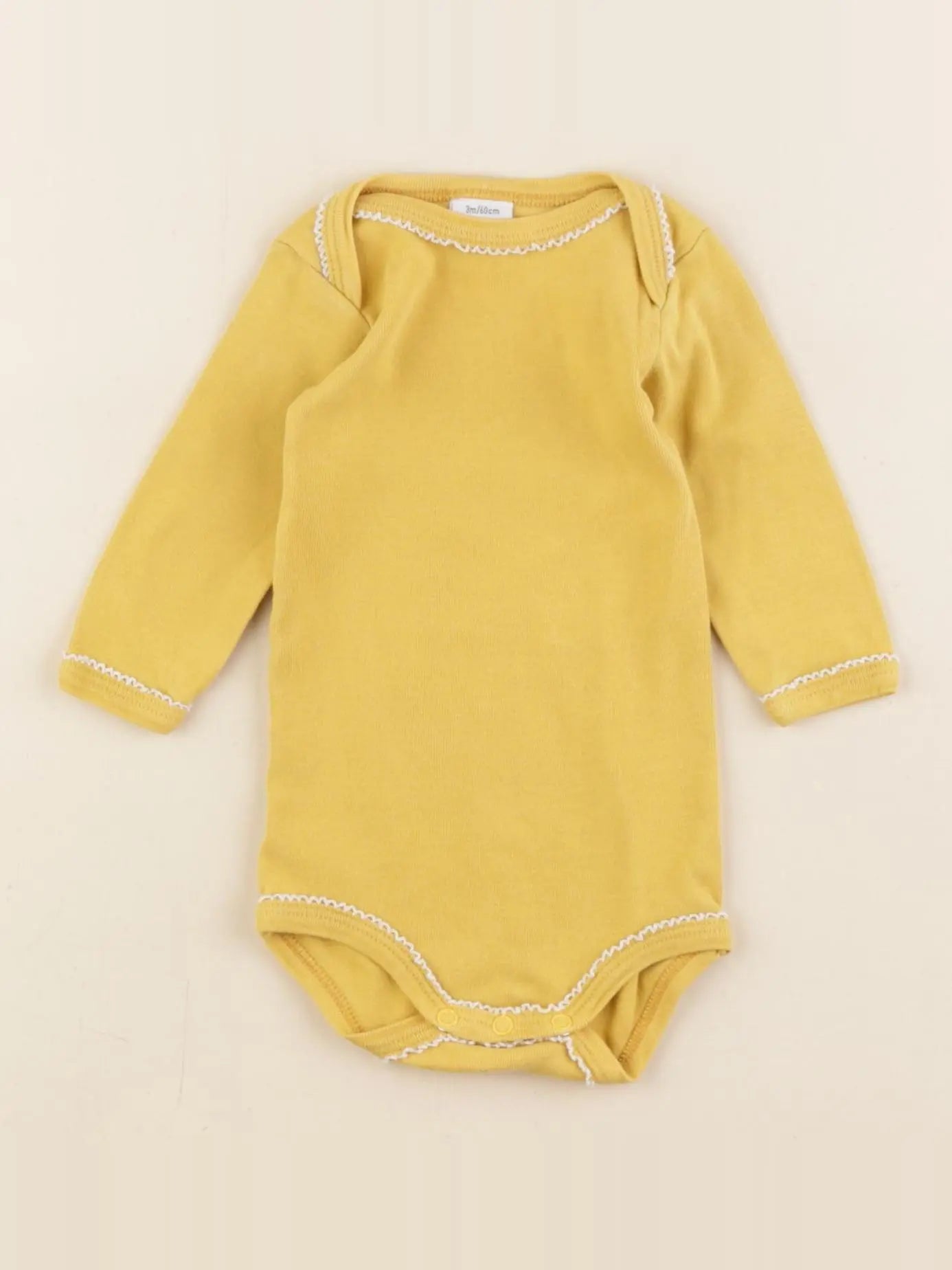 Petit Bateau - body jaune - 3 mois
