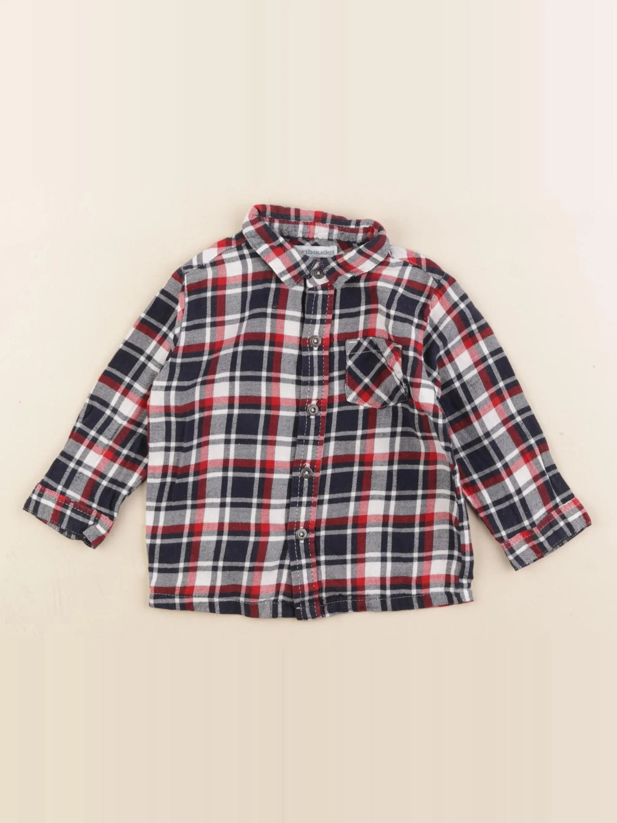 Vertbaudet - chemise multicolore - 9 mois