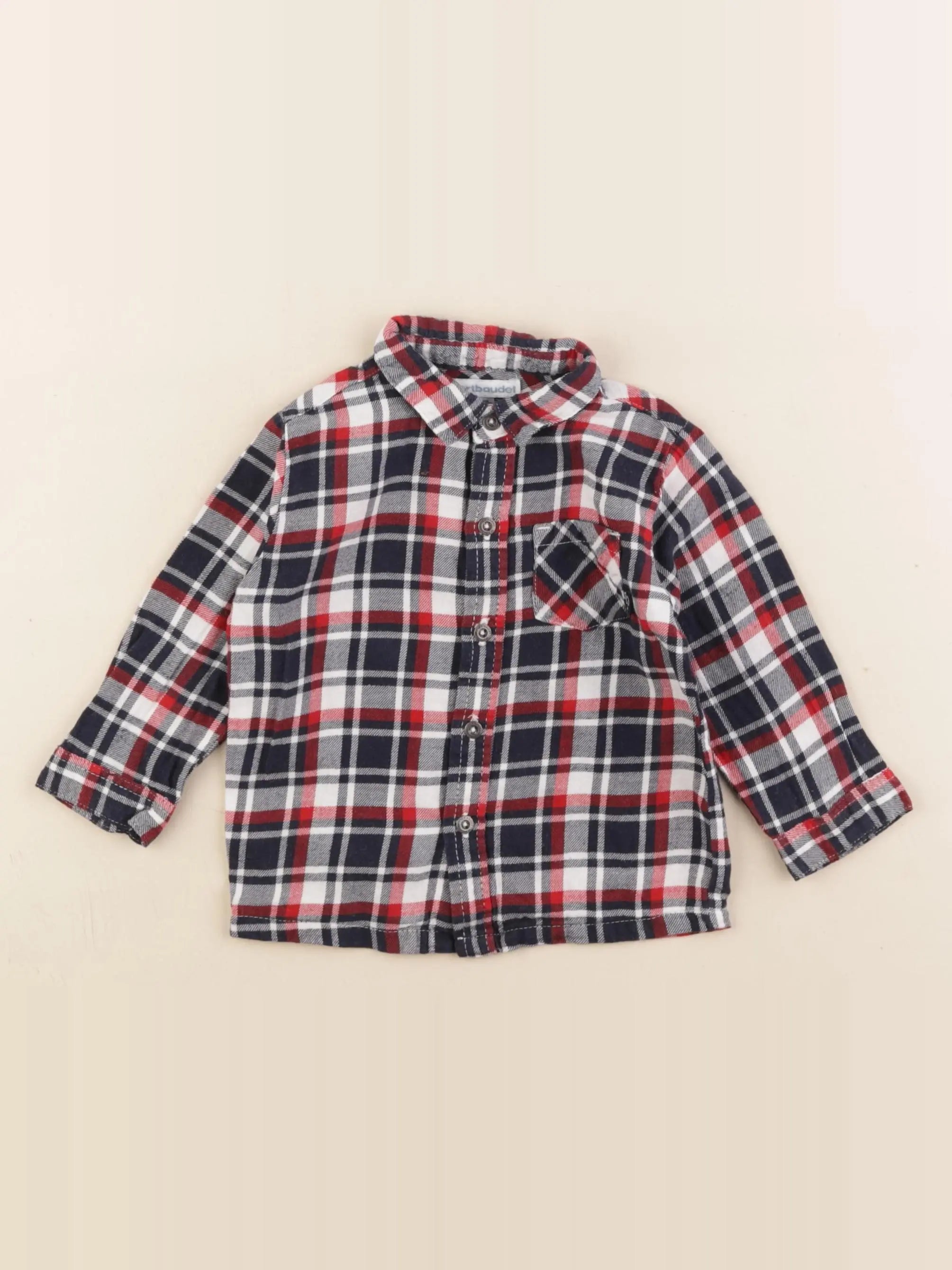 Vertbaudet - chemise multicolore - 9 mois