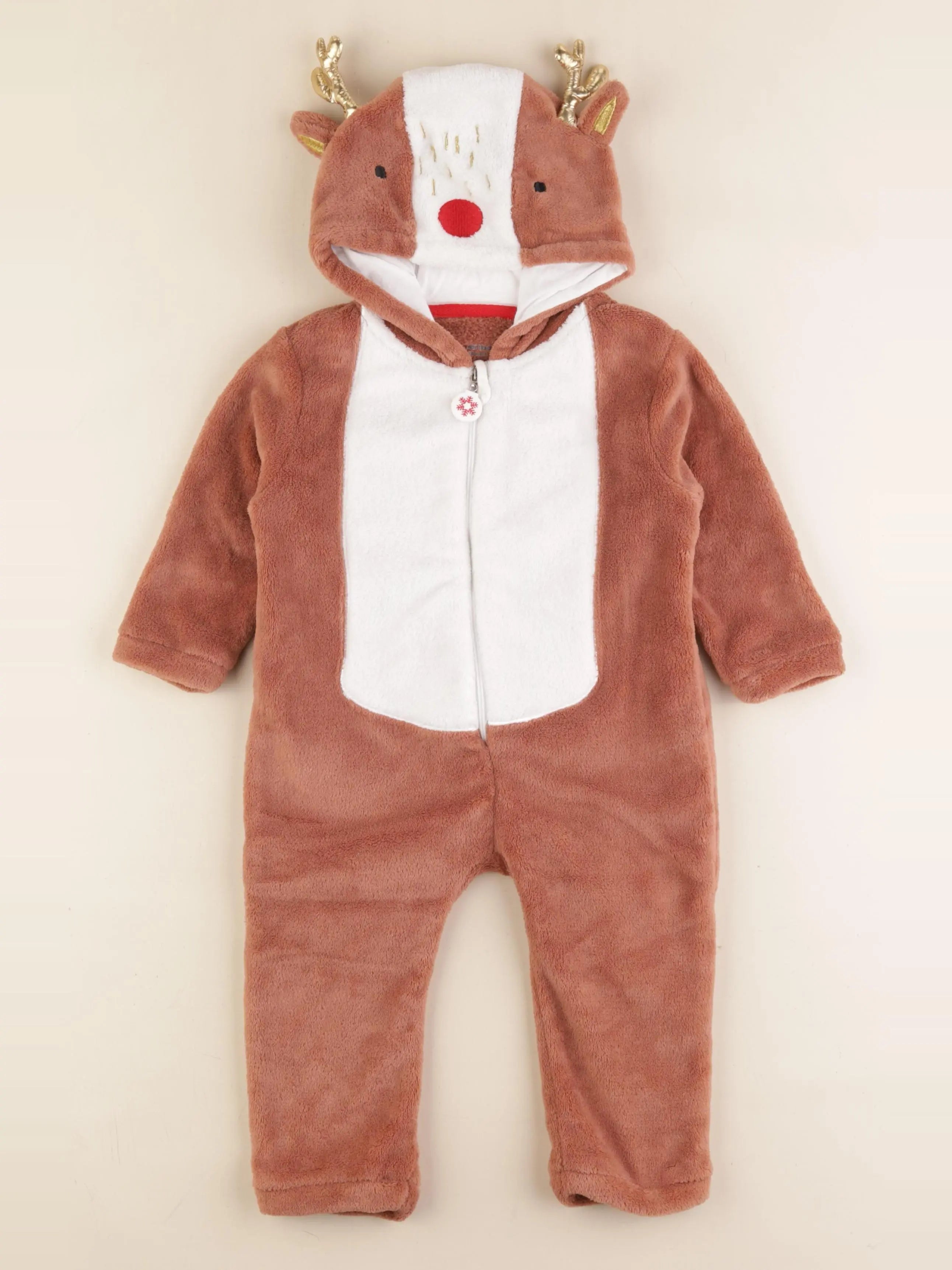 Vertbaudet - sur-pyjama marron - 18 mois