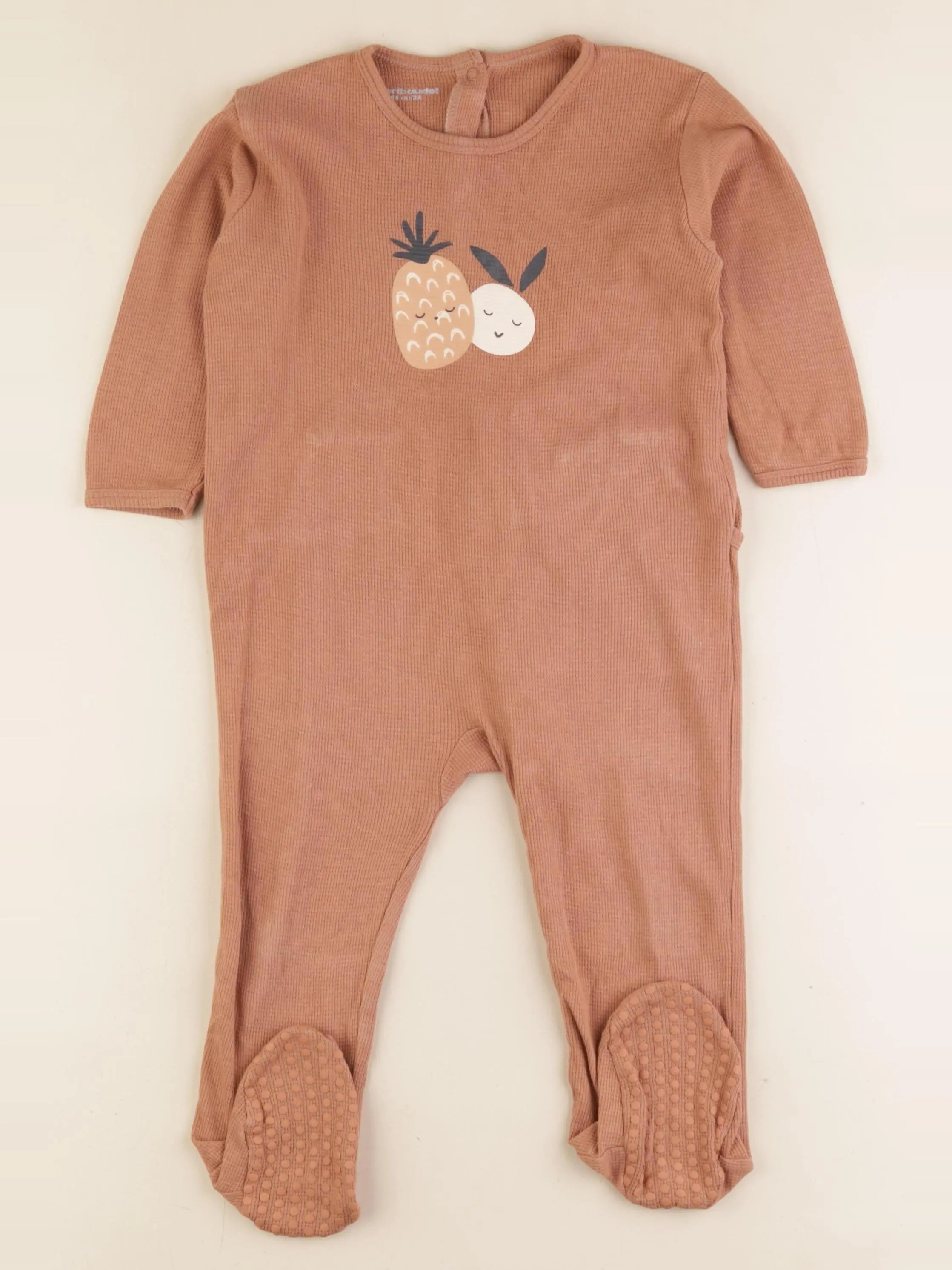 Vertbaudet - pyjama coton marron - 2 ans