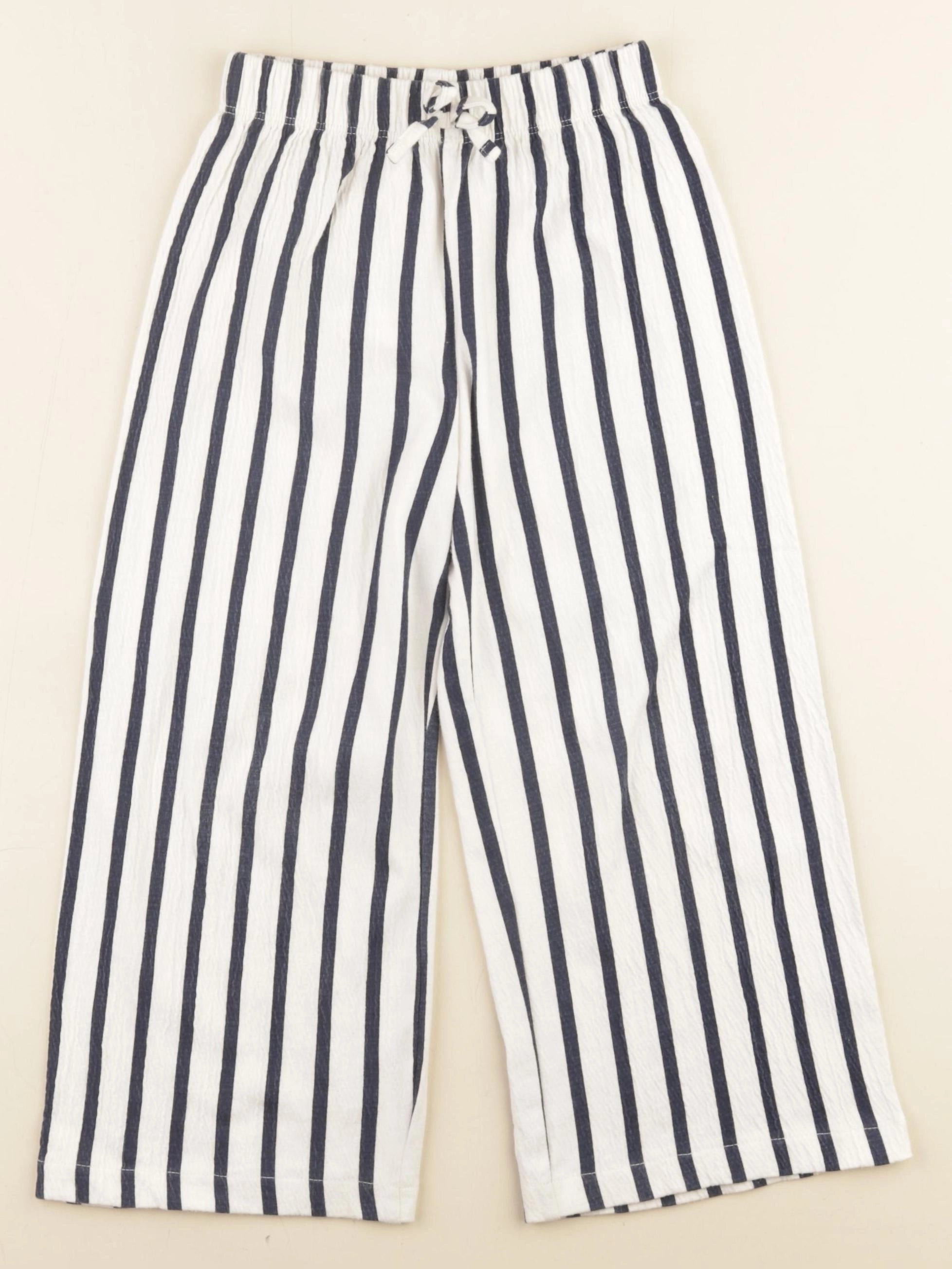 Vertbaudet - pantalon blanc, bleu - 5 ans