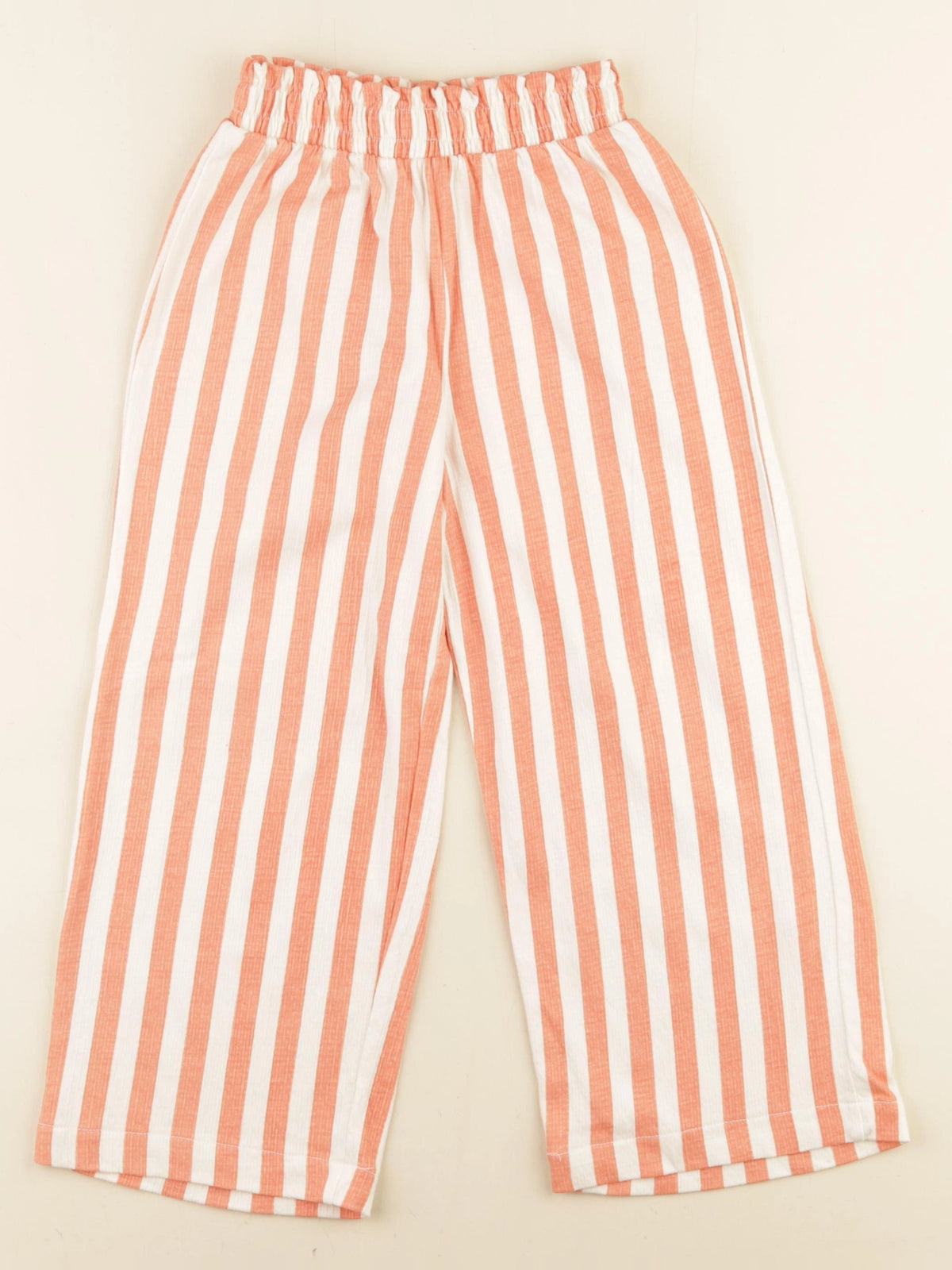Vertbaudet - pantalon blanc, orange - 5 ans