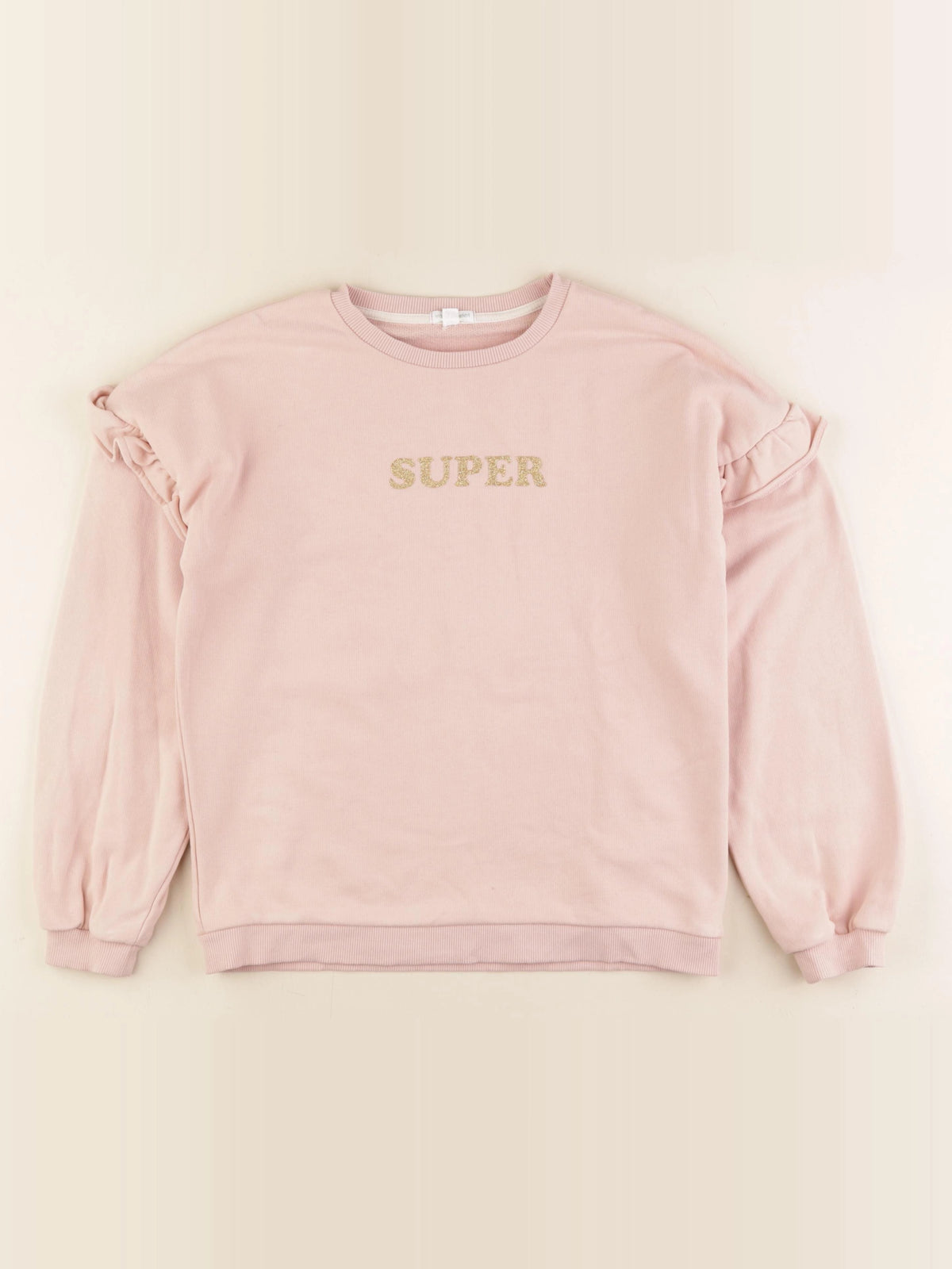 Vertbaudet - sweat rose - 12 ans