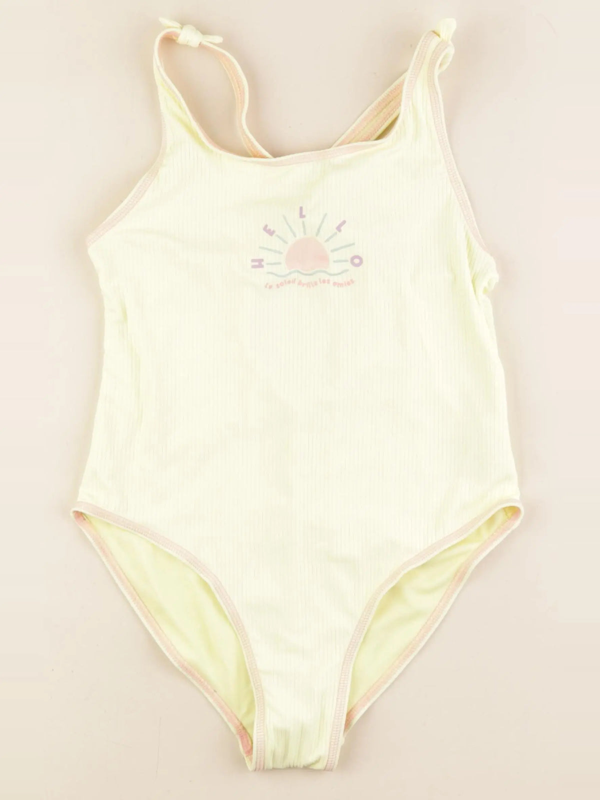 Vertbaudet - maillot de bain jaune - 12 ans