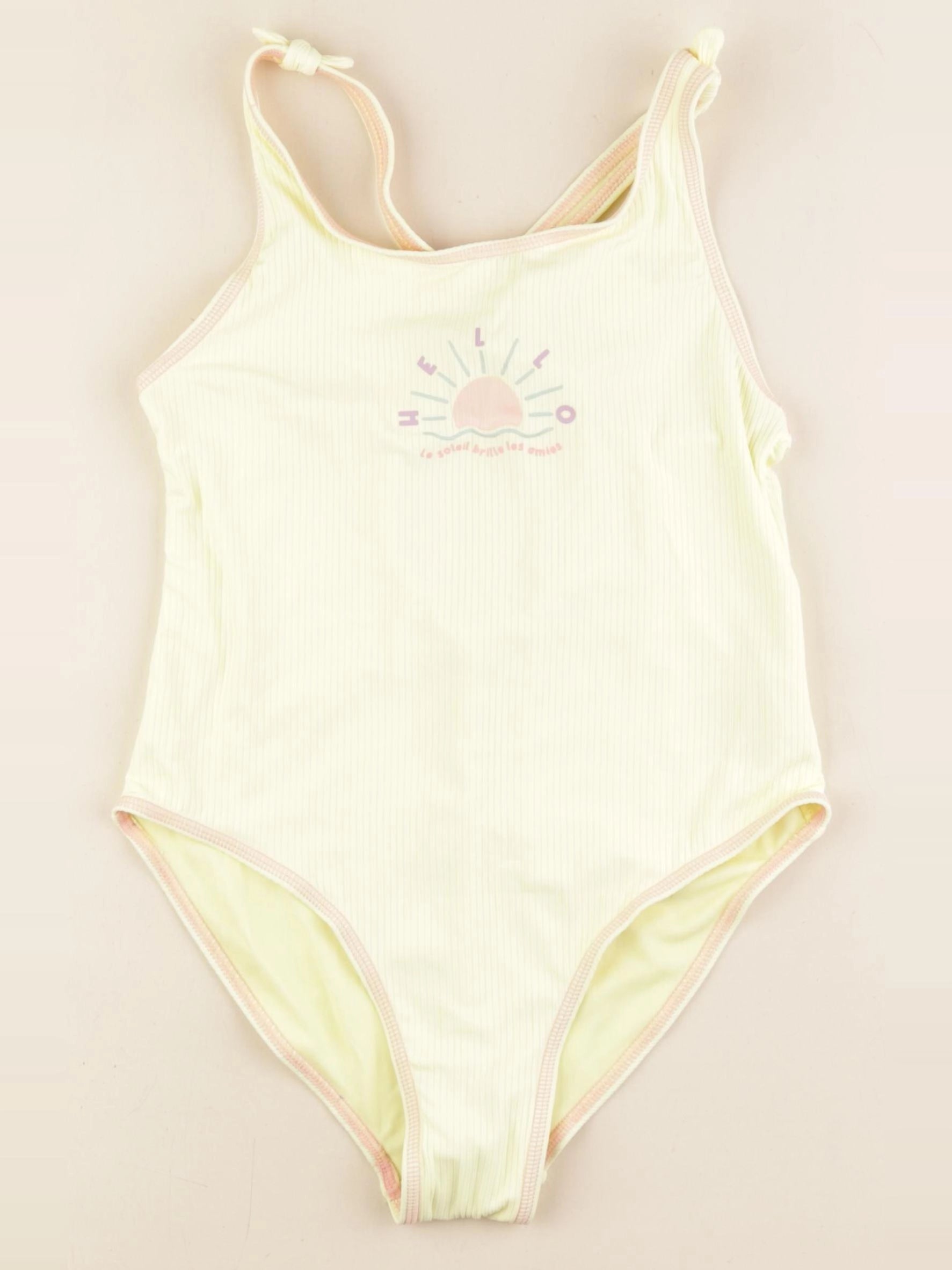 Vertbaudet - maillot de bain jaune - 12 ans